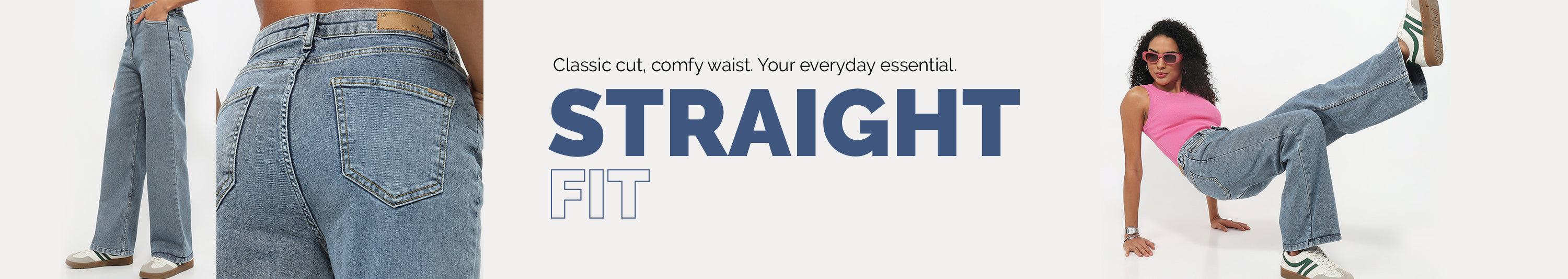Straight Fit Denim Jeans for Women