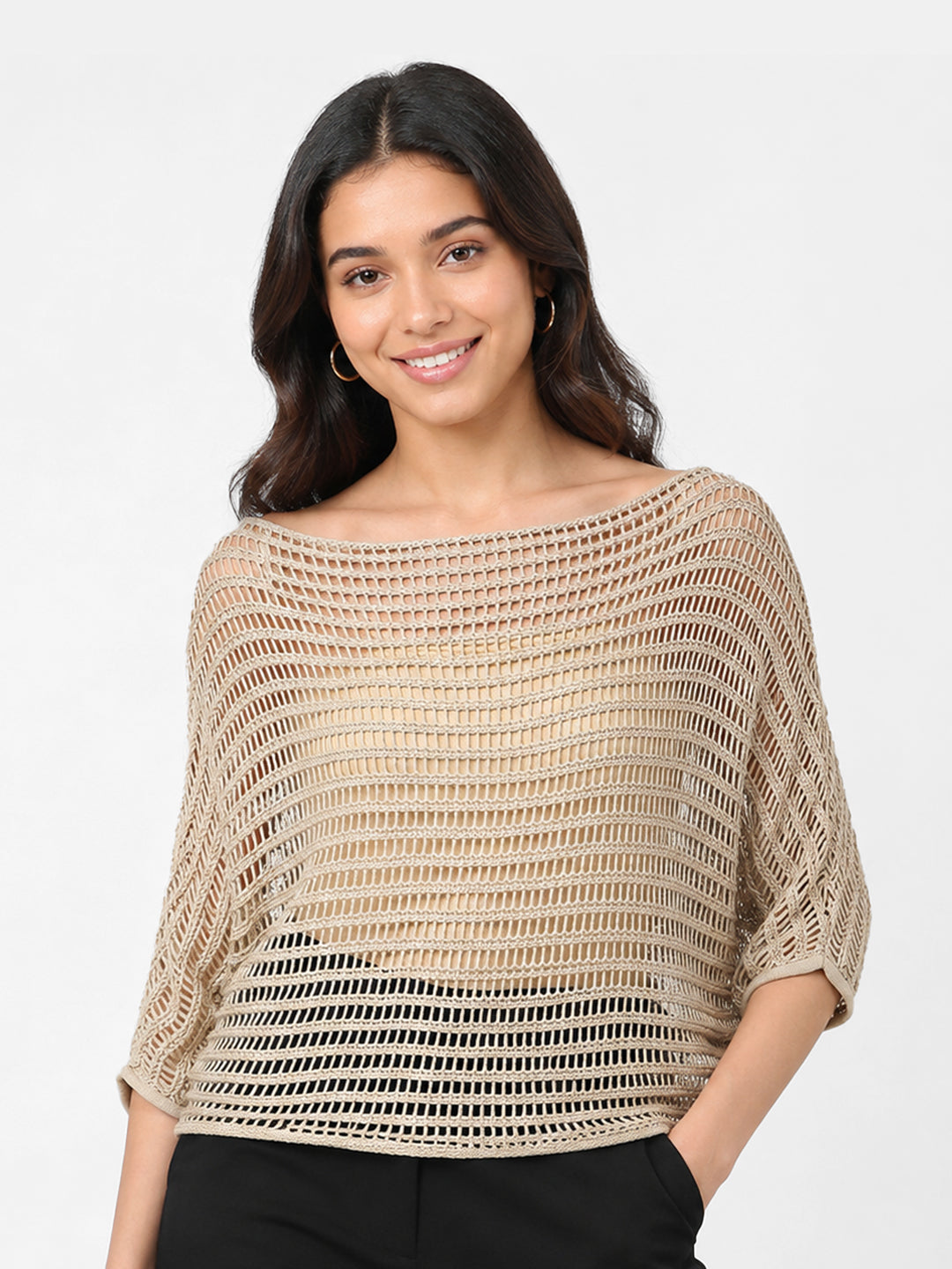 Women Champang Batsleeve Top