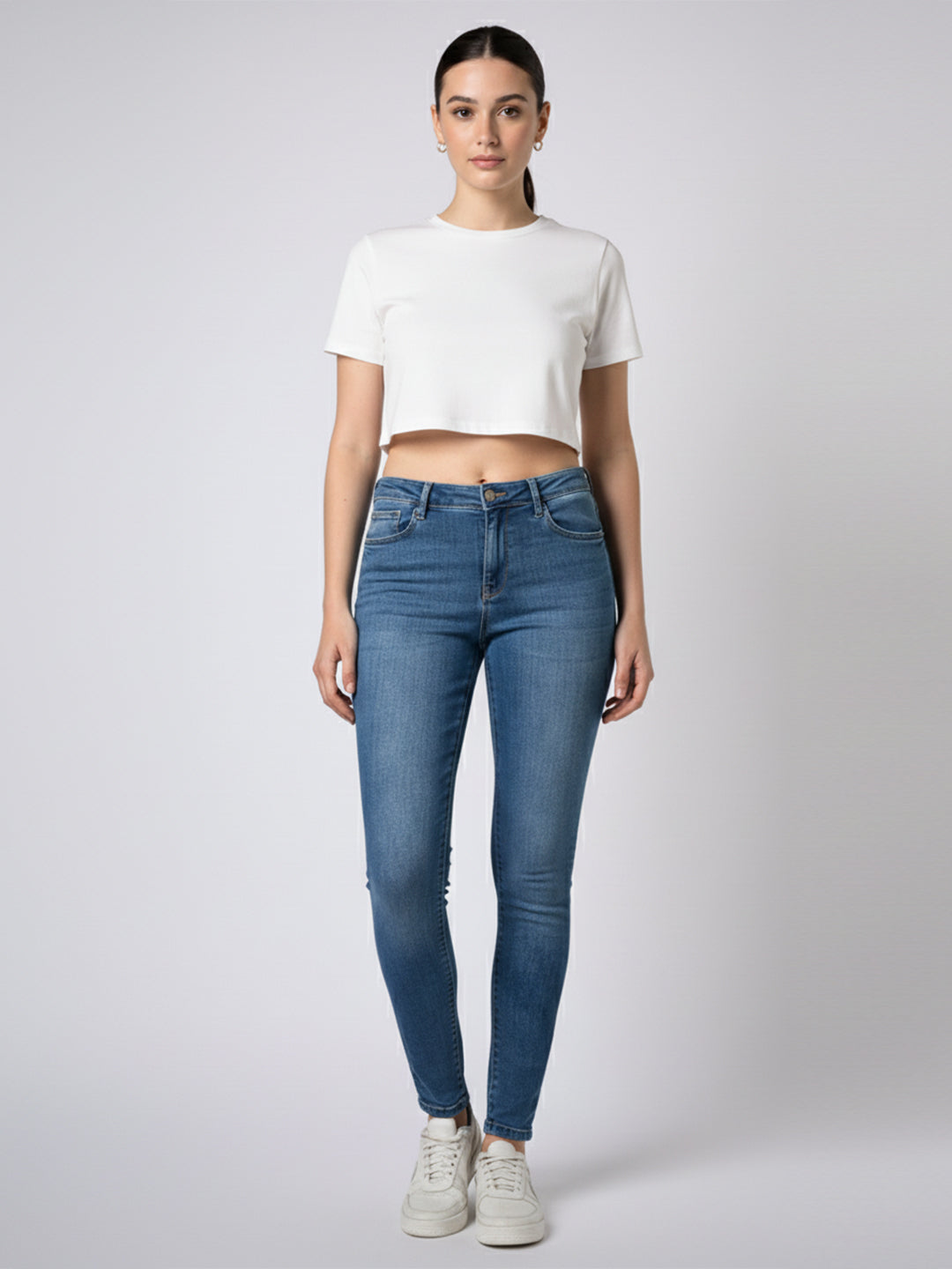 Women Blue Sky High Skinny Jeans