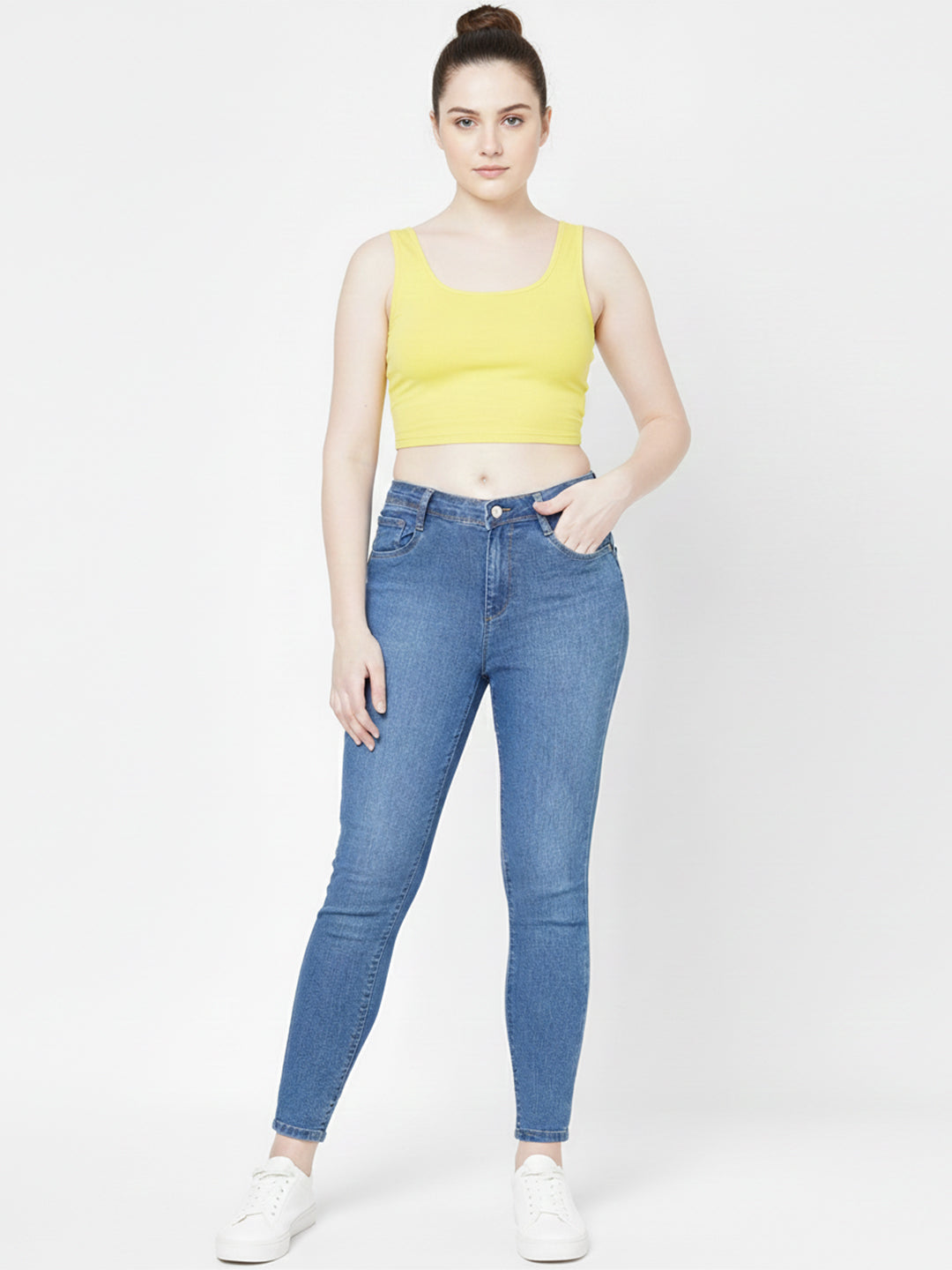Women Mid-Rise Push Up Super Skinny Jeans