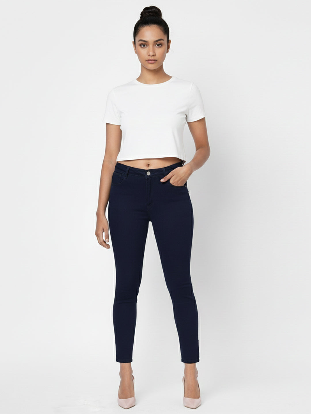 Women Ink Blue High-Rise Skinny Jeans