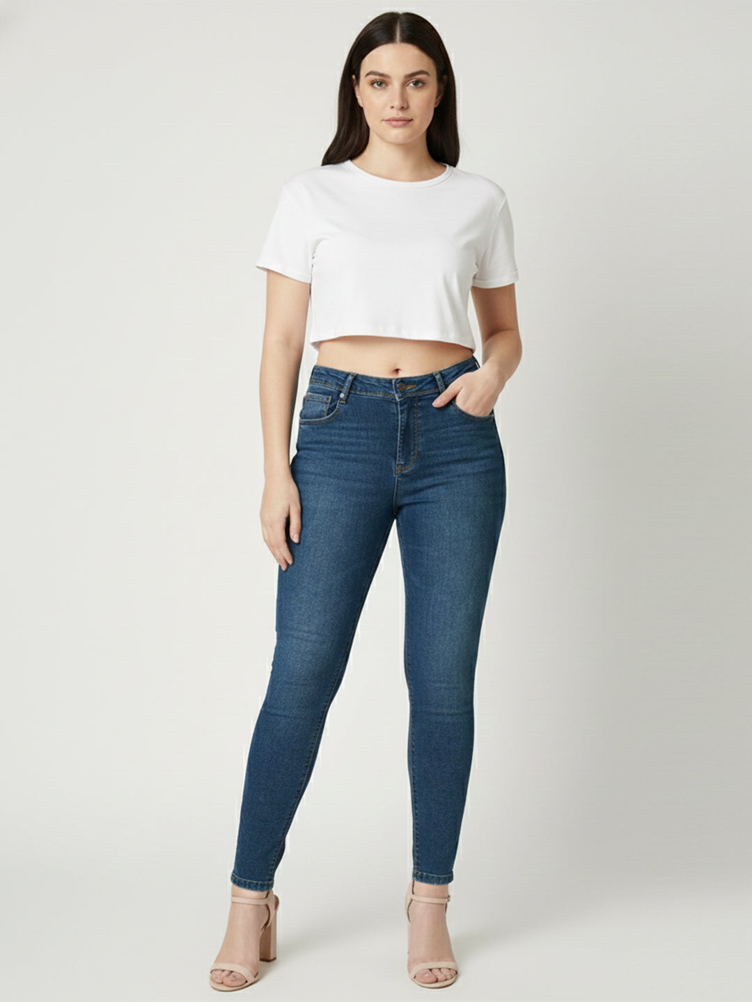 Women Mid-Rise Push Up Super Skinny Jeans
