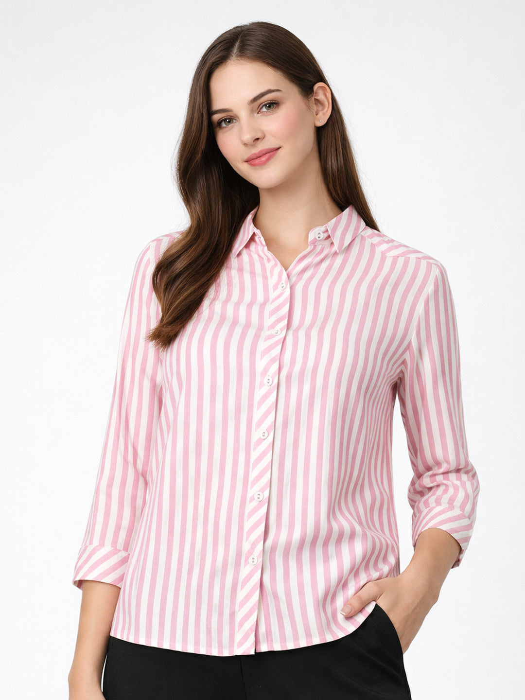 Women Pink/White Shirt
