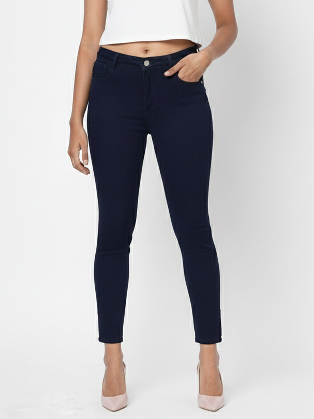 Women Ink Blue High-Rise Skinny Jeans