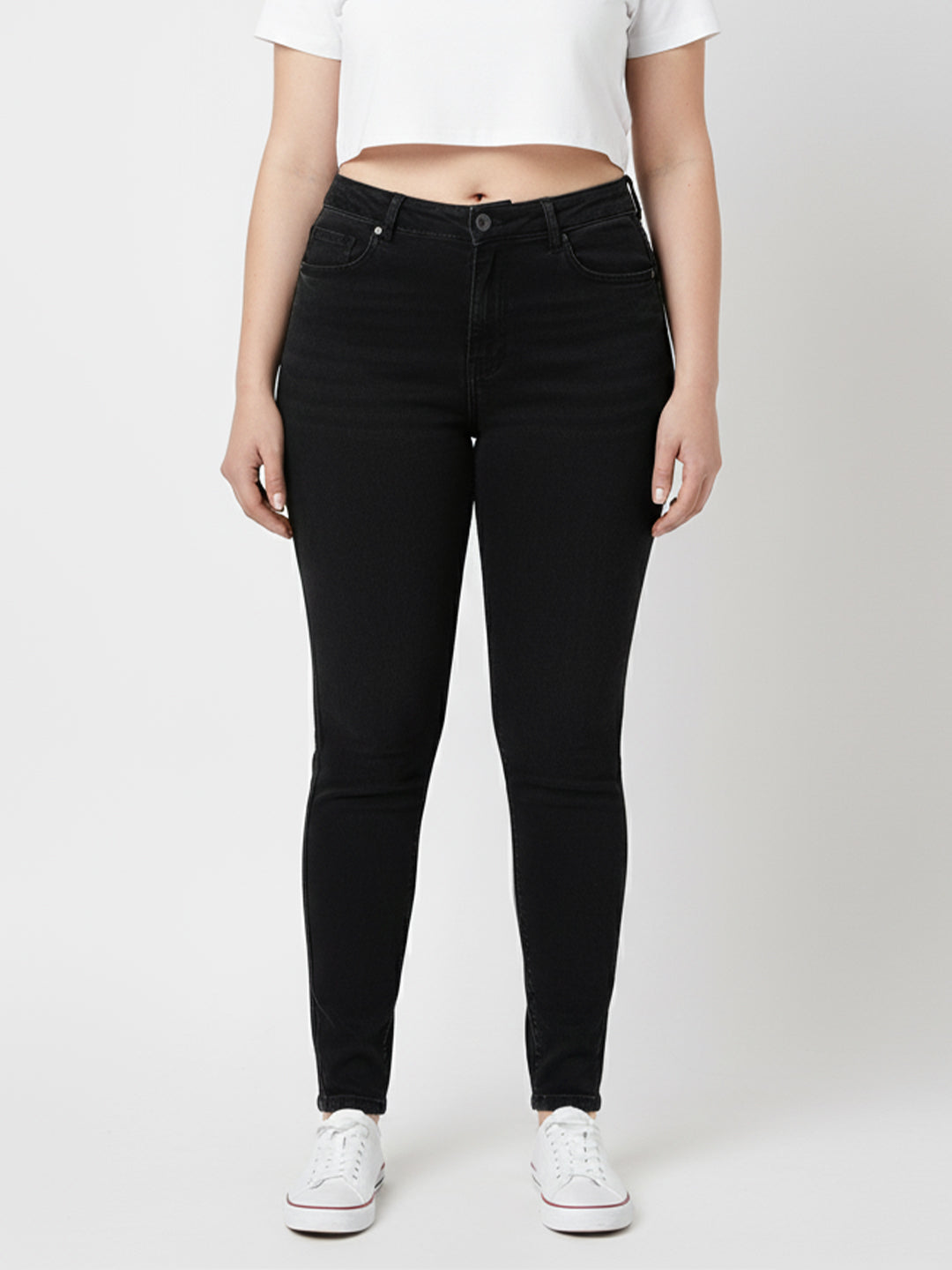 Women Carbon Black High-Rise Super Skinny Jeans
