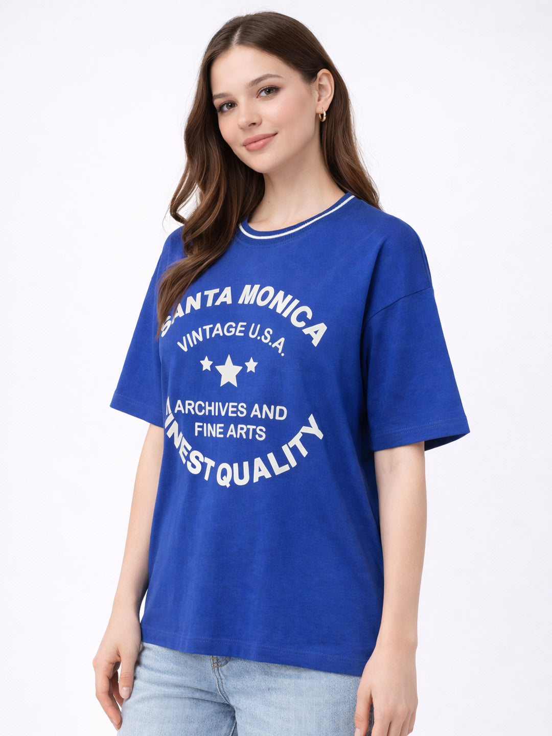 Women Indigo Oversized T-Shirt