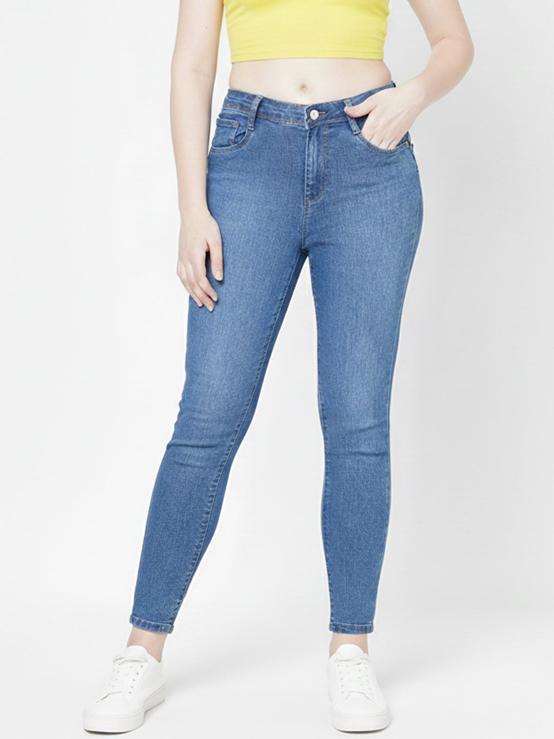 Women Mid-Rise Push Up Super Skinny Jeans