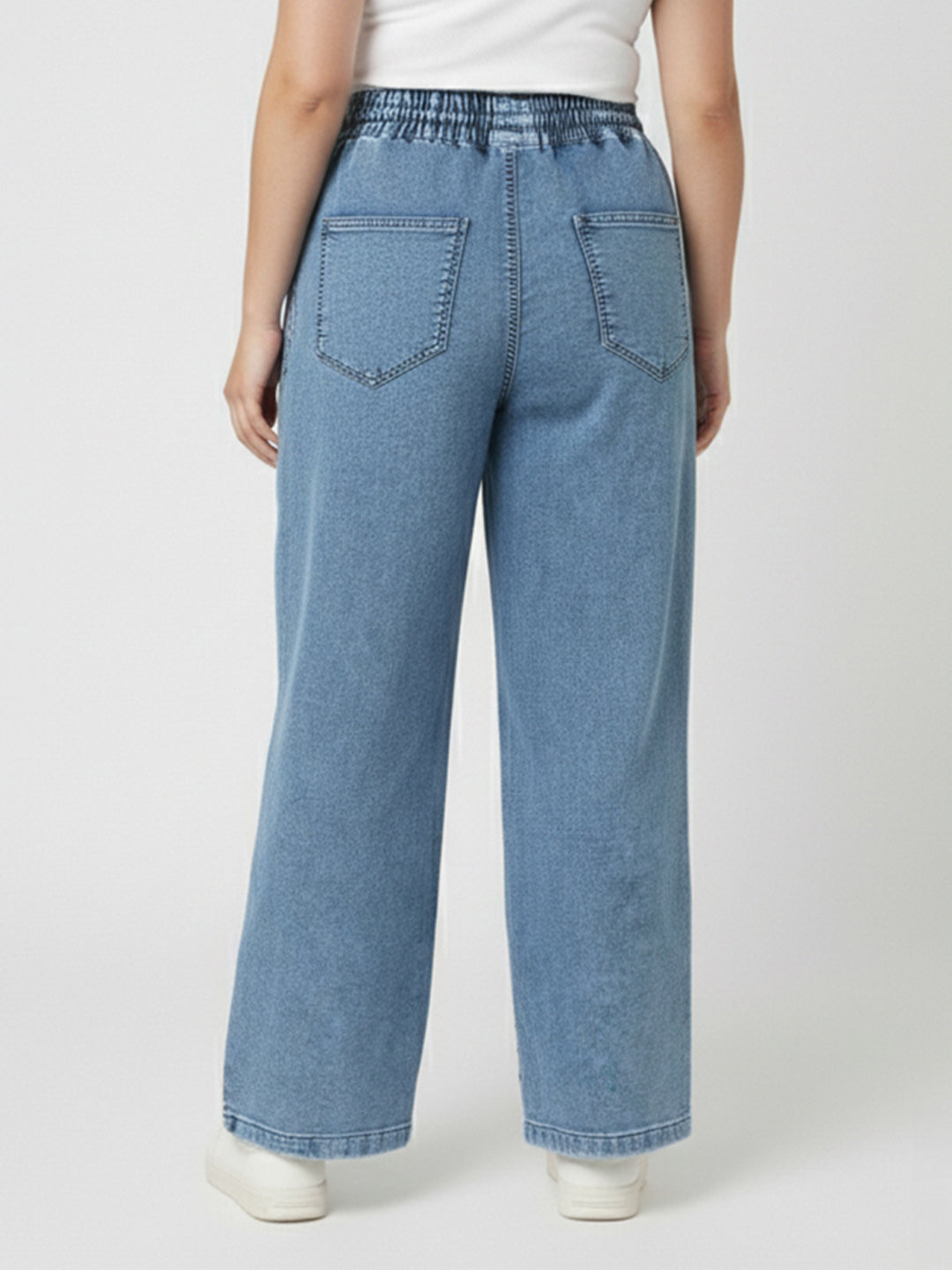 Women Blue High-Rise Joggers
