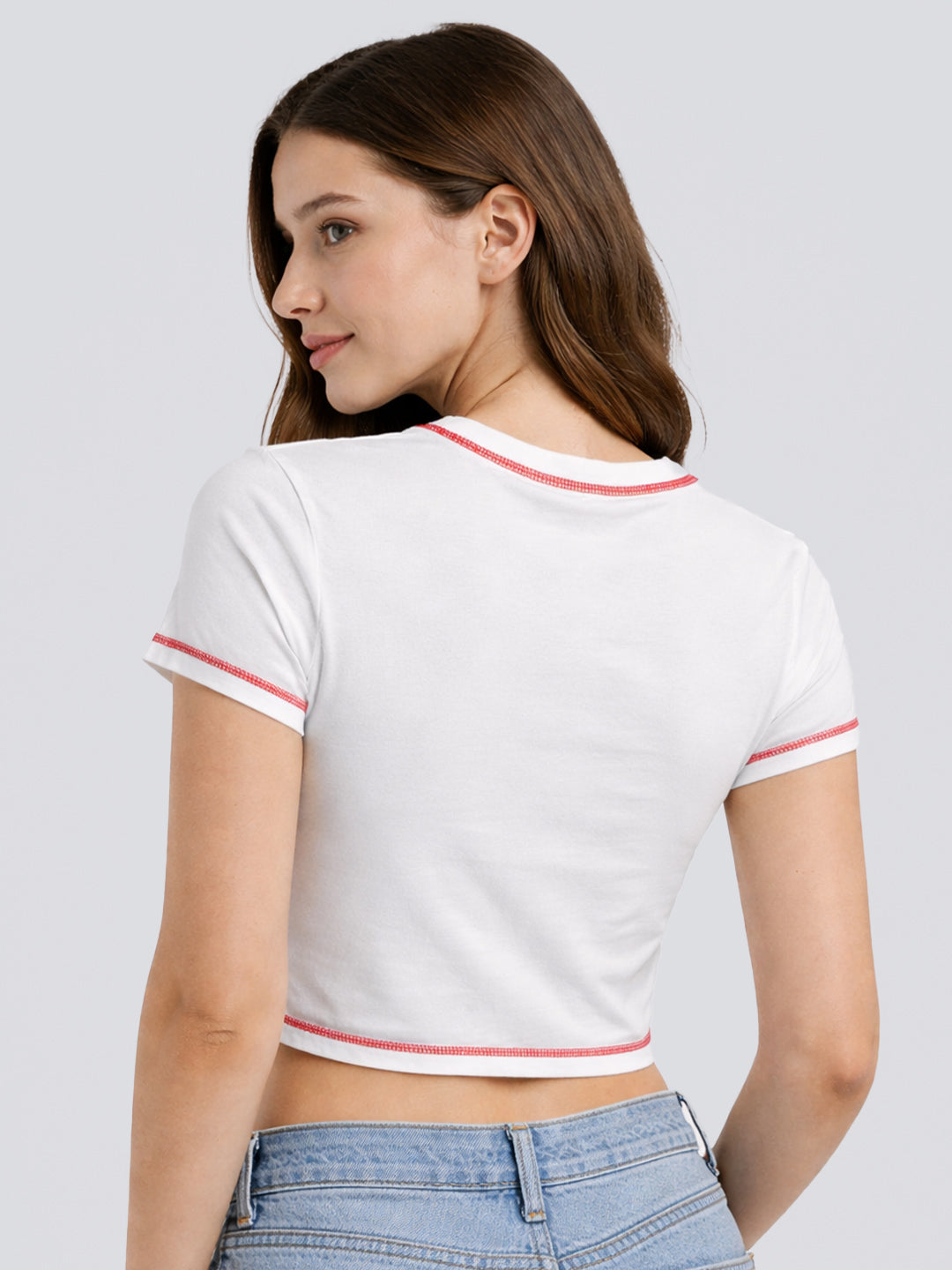 Women White Genz Tees