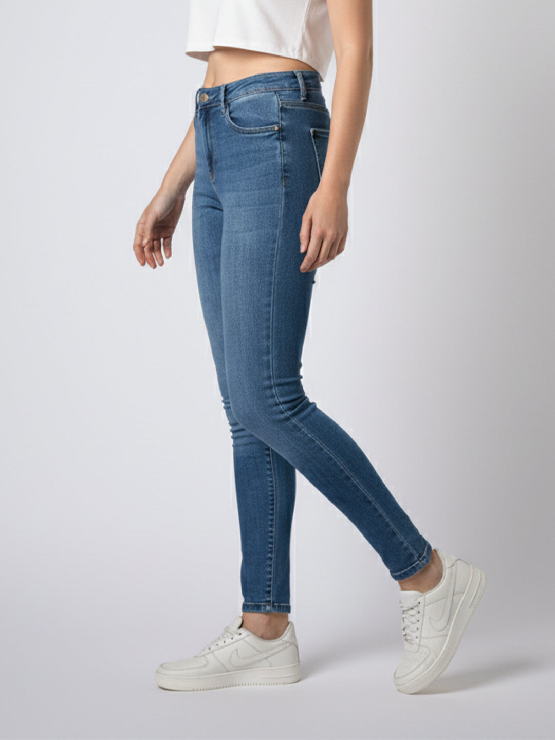 Women Blue Sky High Skinny Jeans