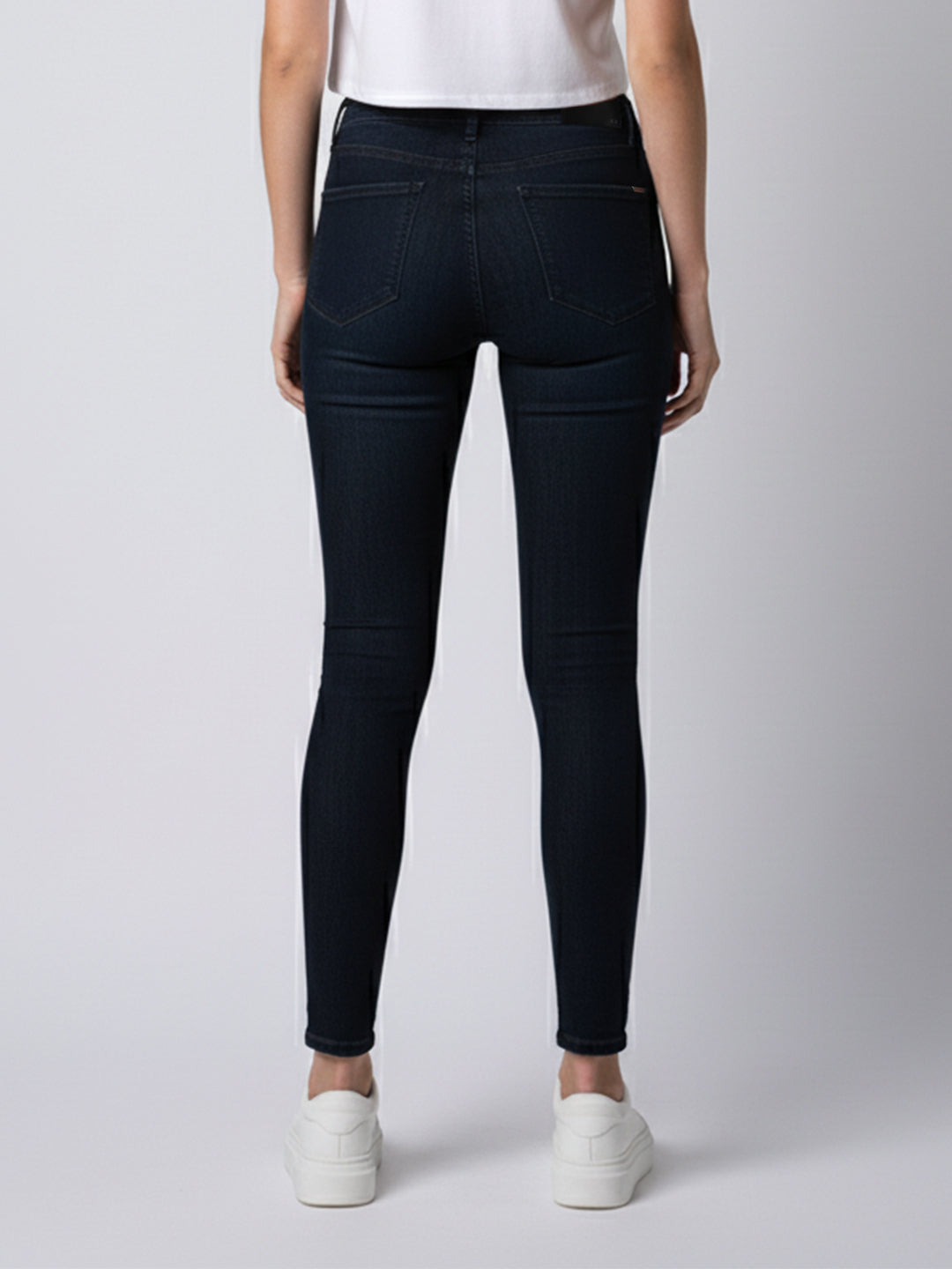 Women Dark Blue Sky High Skinny Jeans
