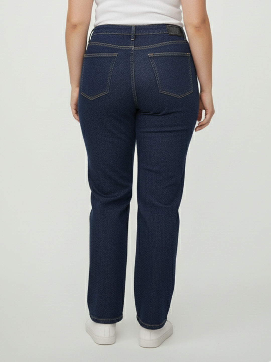 Kraus Kurve Women Blue High-Rise Slim Straight Jeans