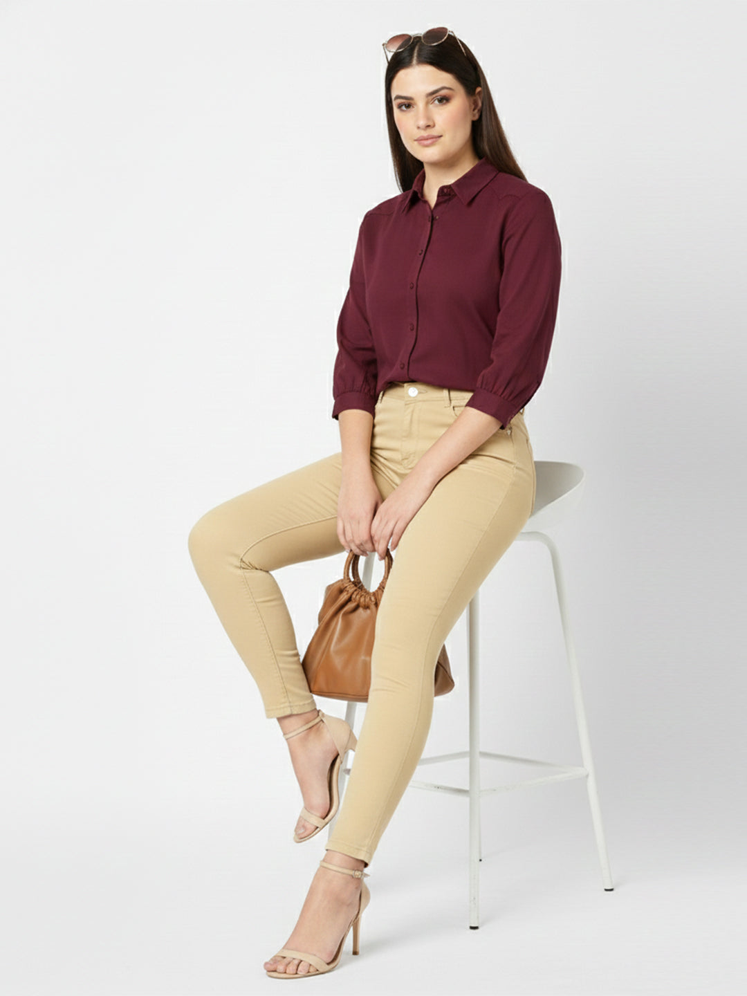 Women Oatmilk High-Rise Skinny Jeans