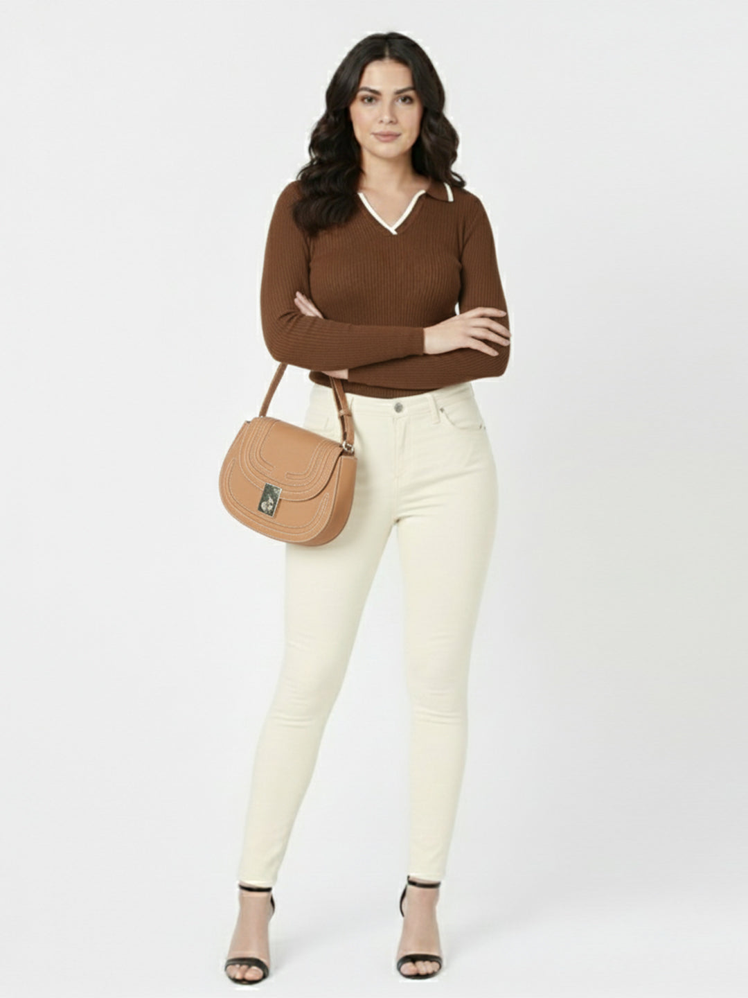 Women Ecru Super High-Rise Super Skinny Jeans