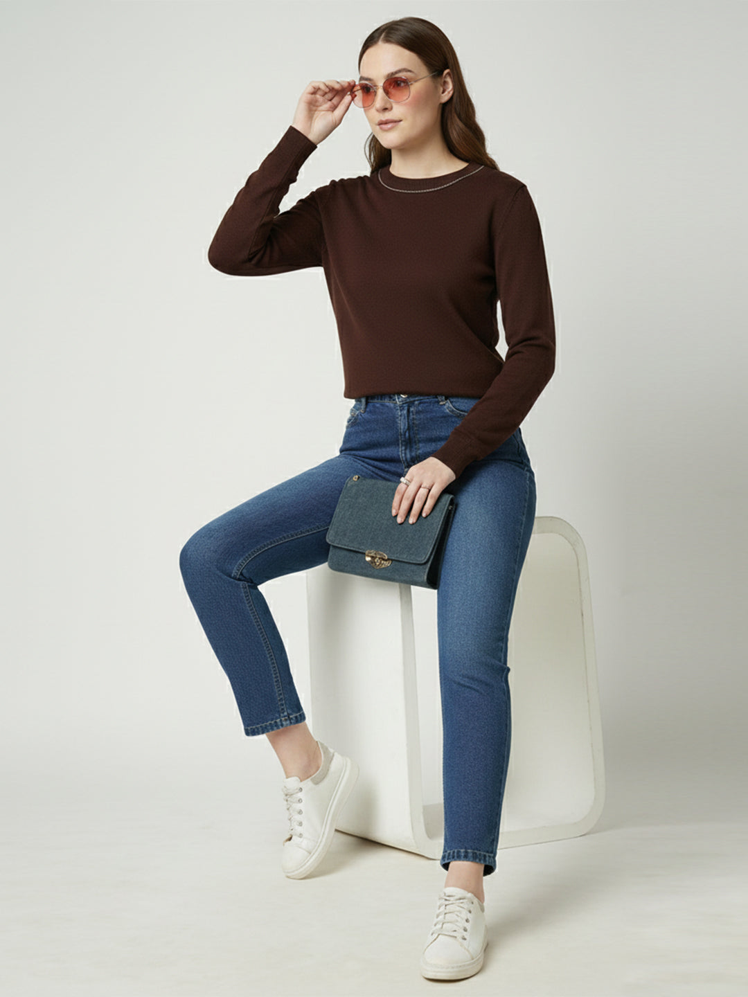 Women High-Rise Slim Straight Fit Jeans