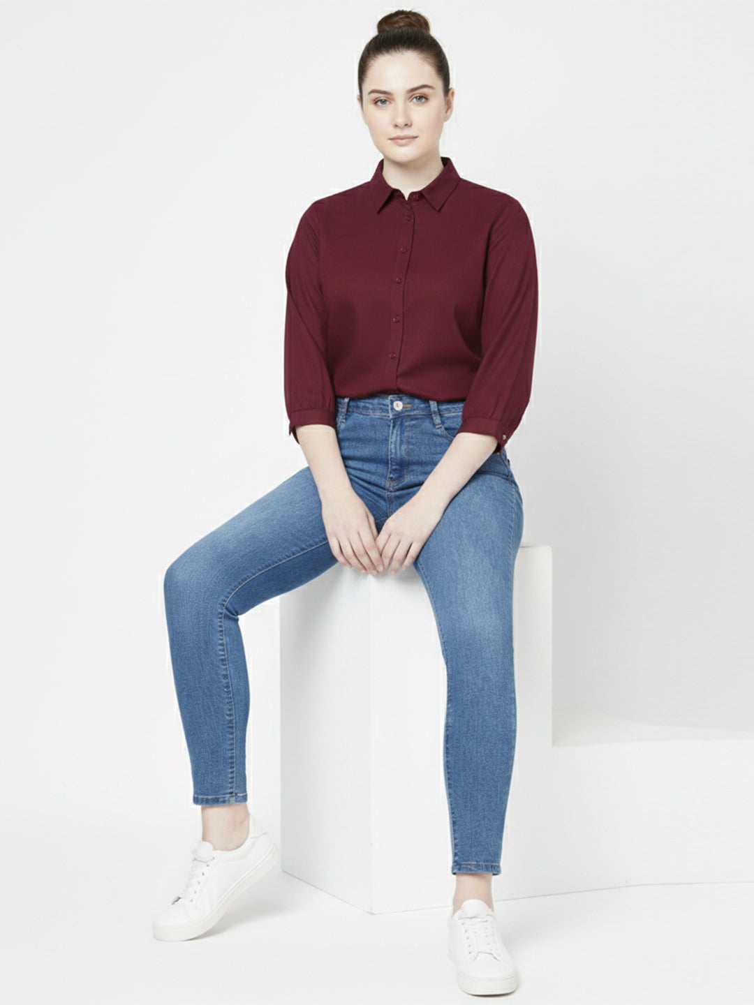 Women Mid-Rise Push Up Super Skinny Jeans