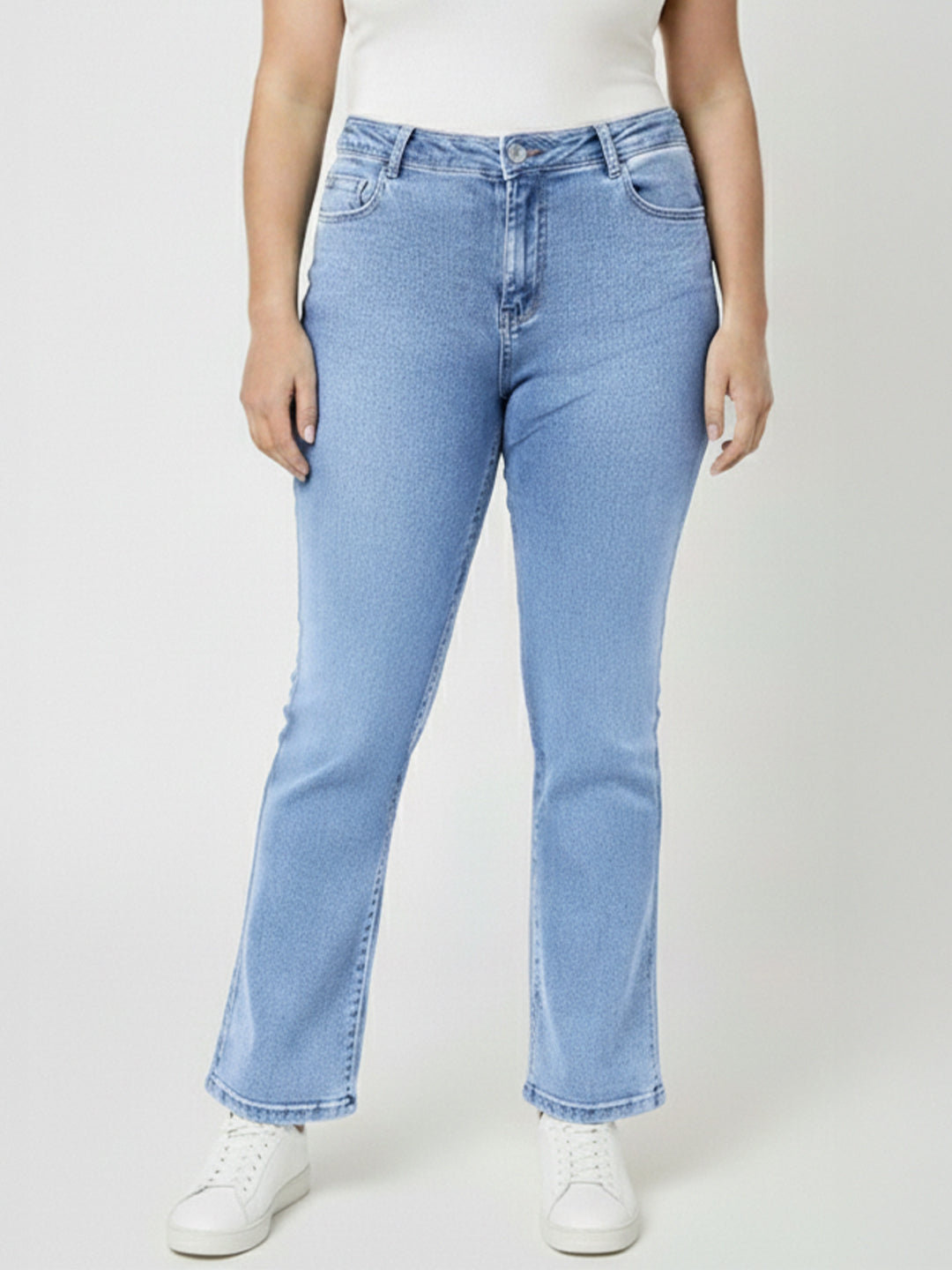 Women Blue High-Rise Flare Jeans