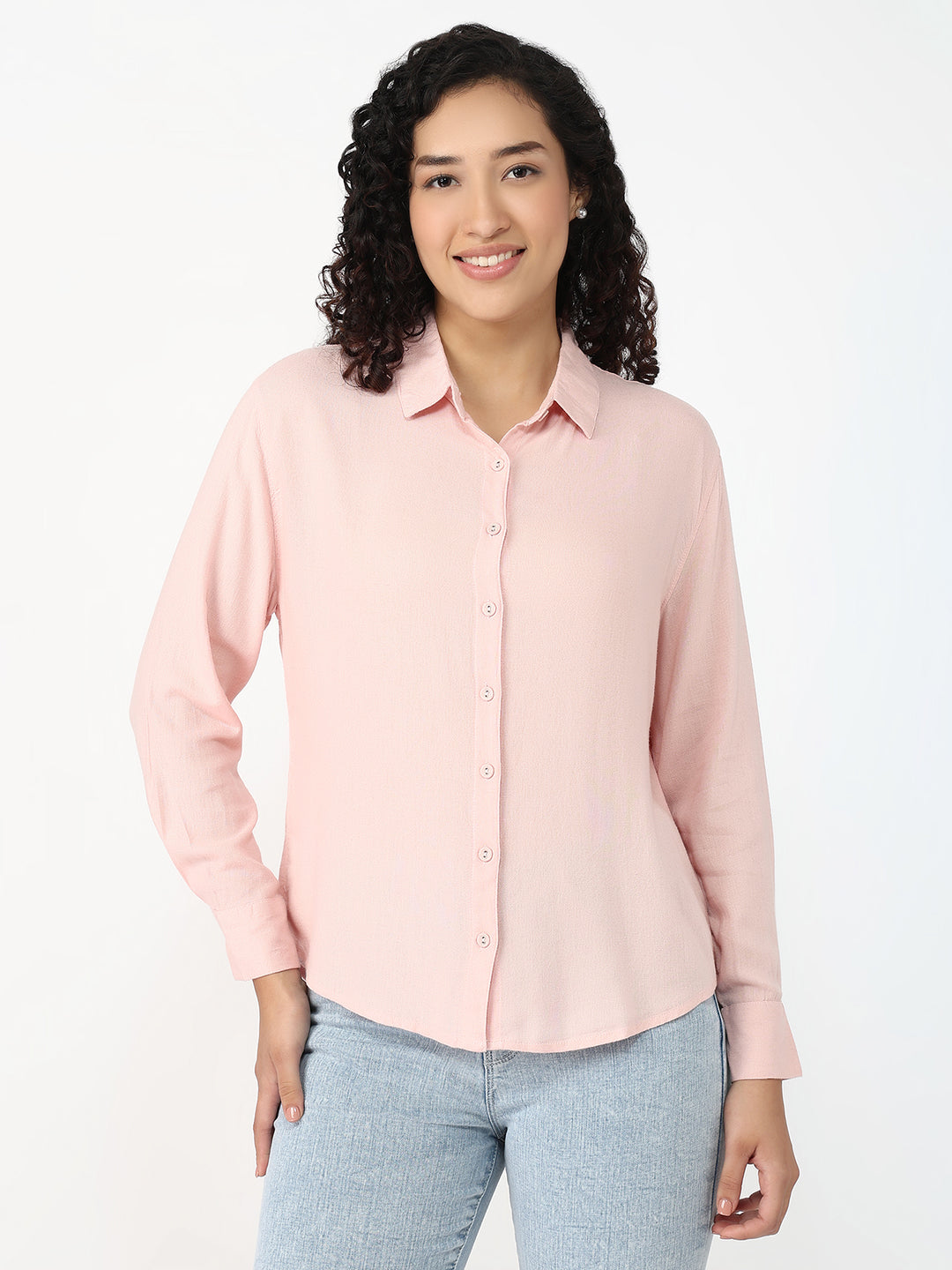 Women Pink Salt Oversized Shirt