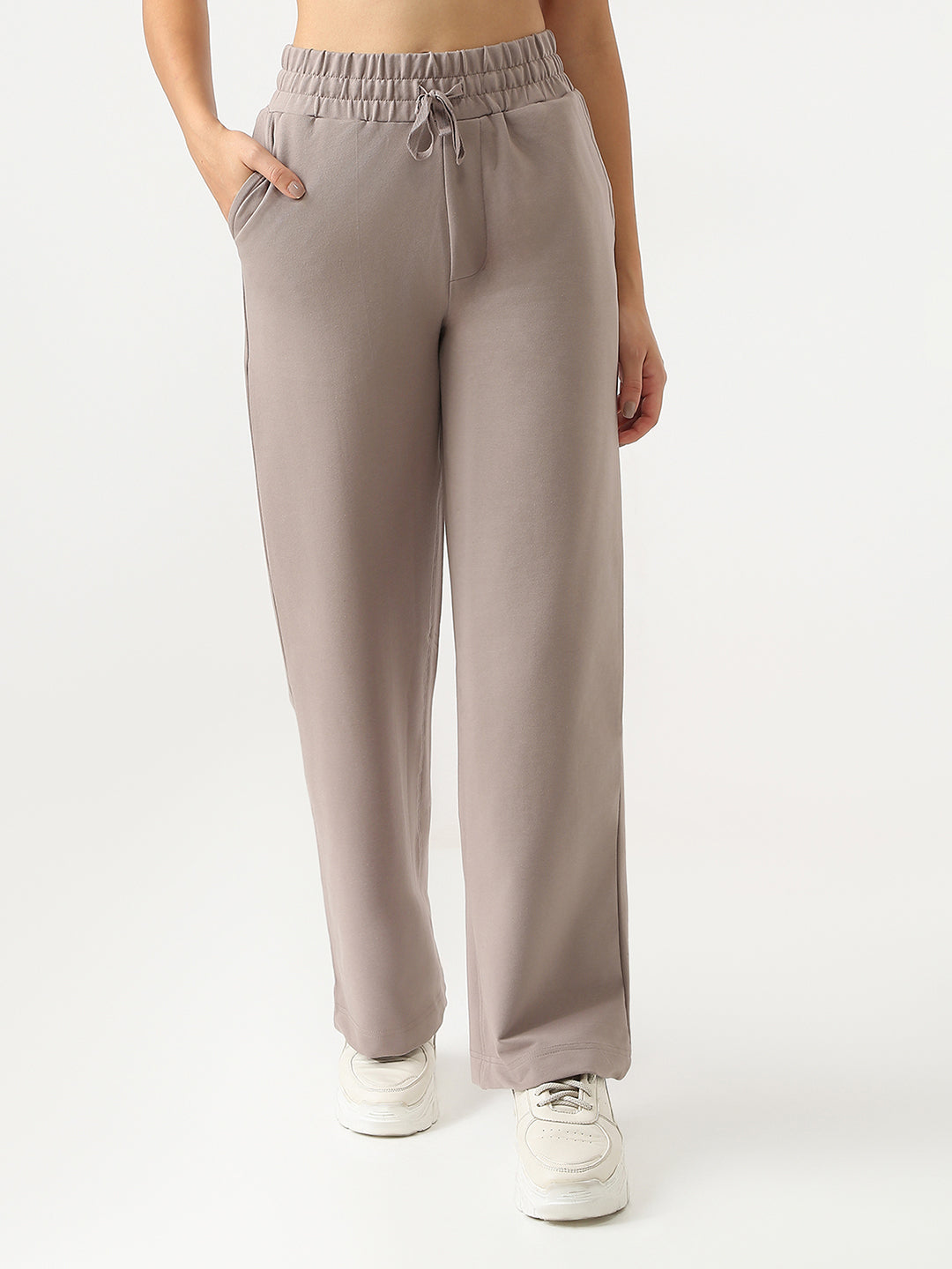 Women High-Rise Loose Fit Trousers
