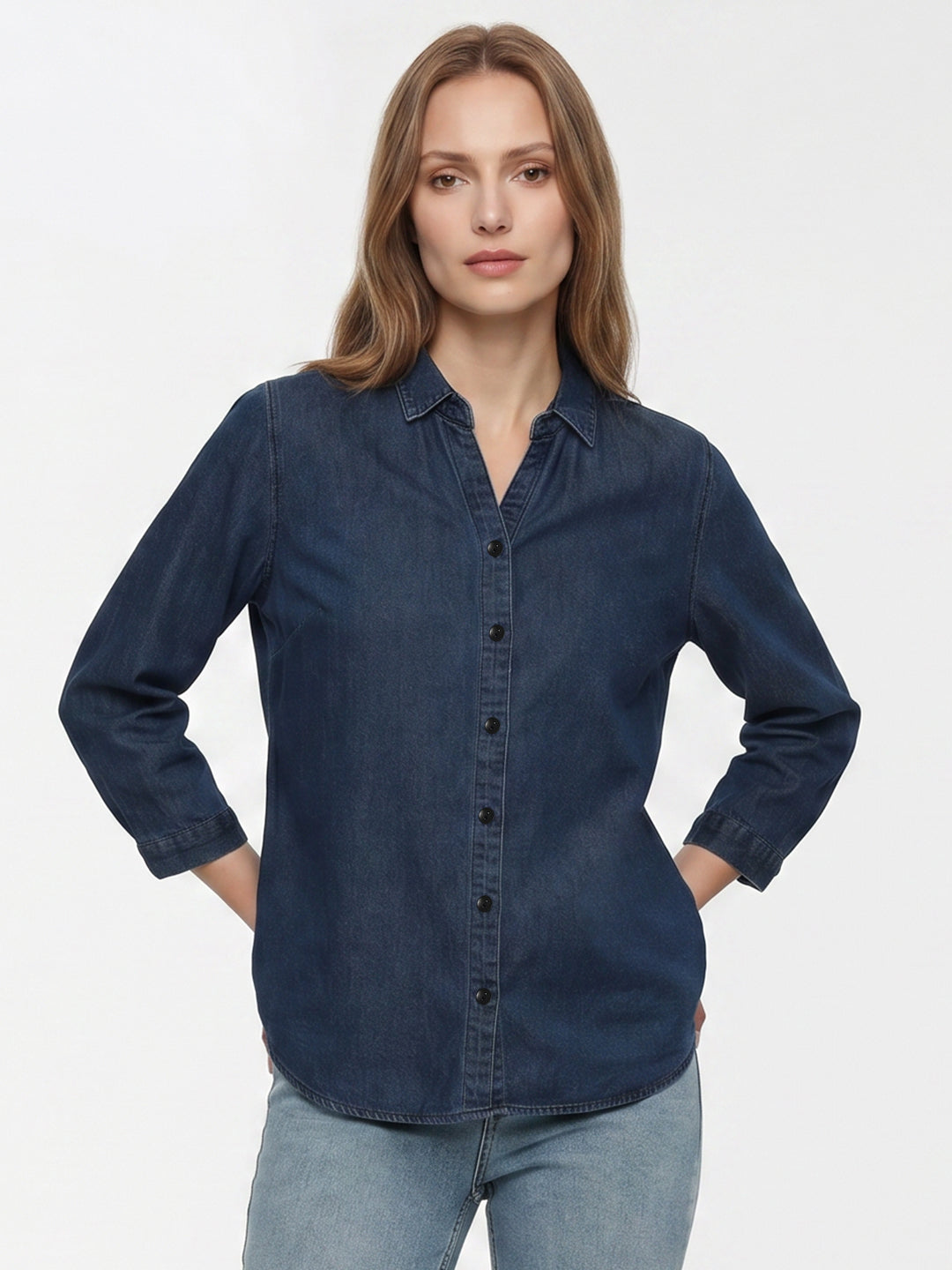 Women Dark Blue Shirt