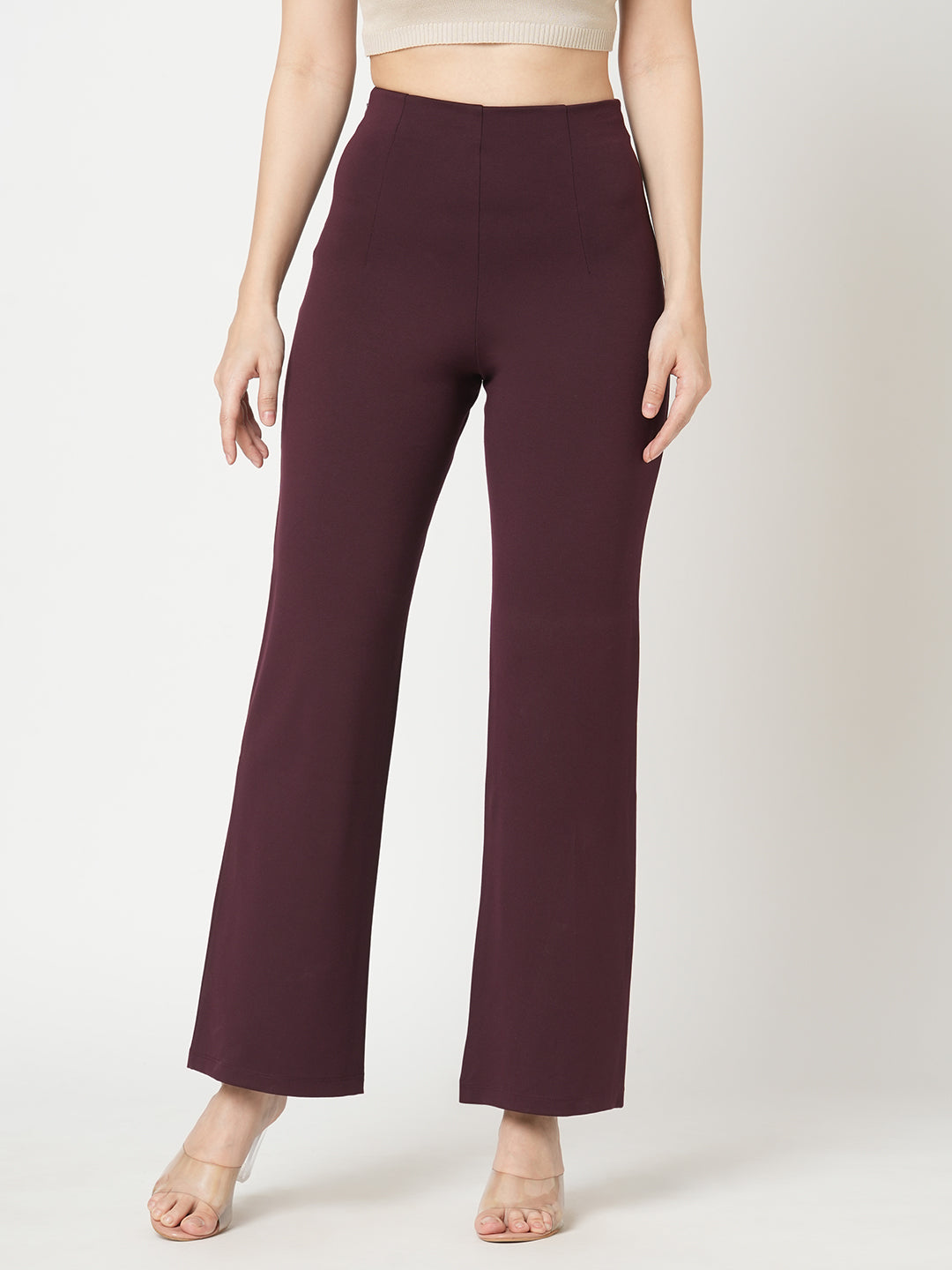 Women Wine Treggings