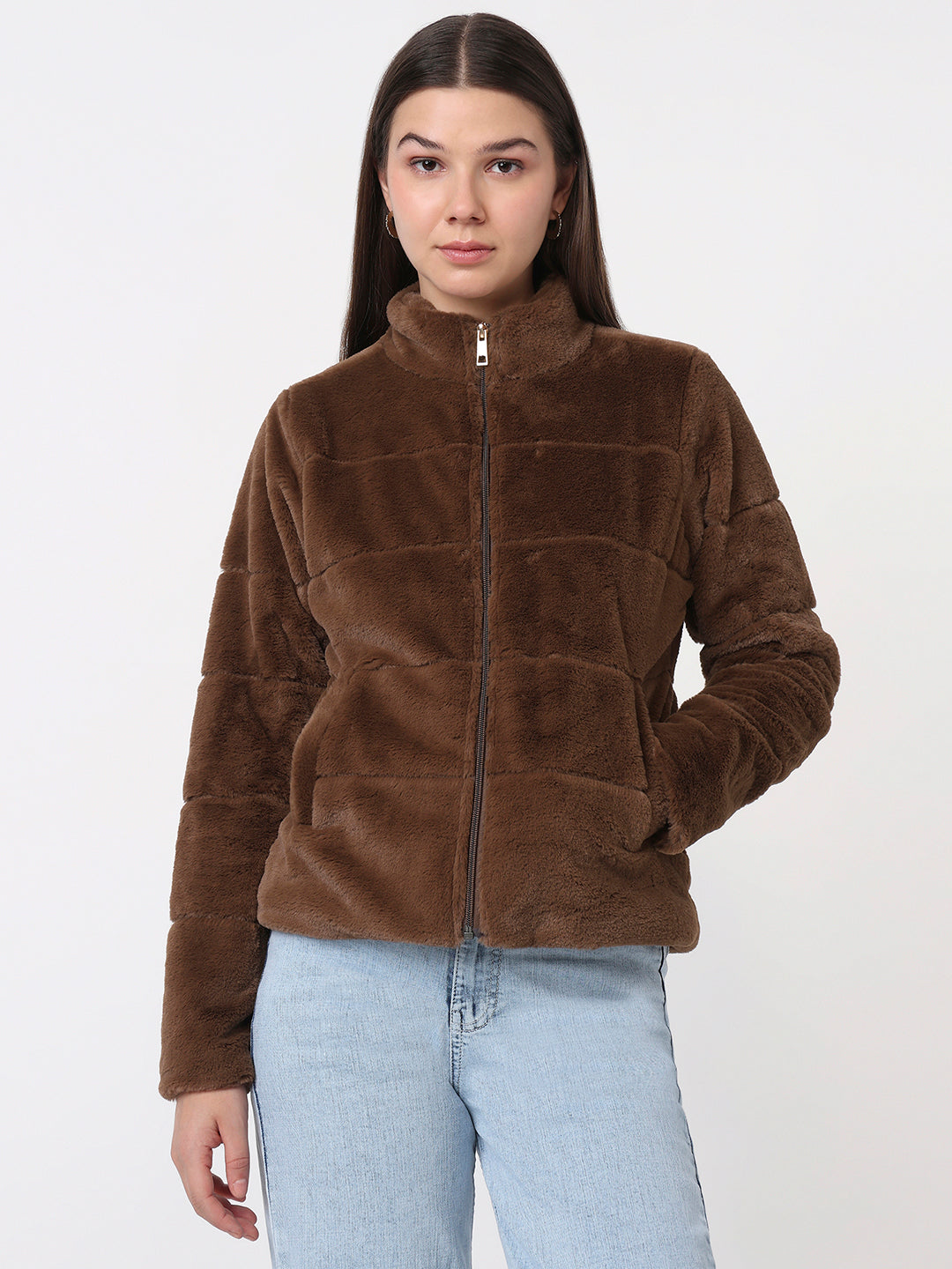 Women Sepia Slim Fit Jacket