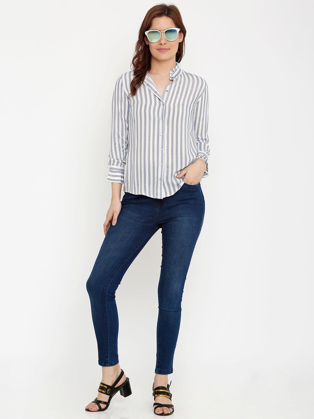 Women Blue High-Rise Slimming Jeans