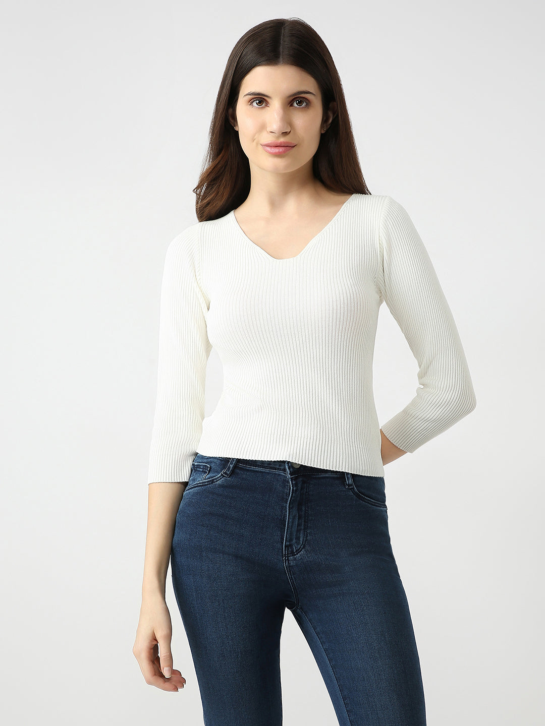 Women Slim Fit Flat Knit Top