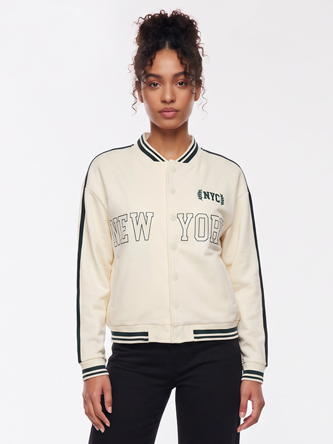 Ivory Varsity Jacket