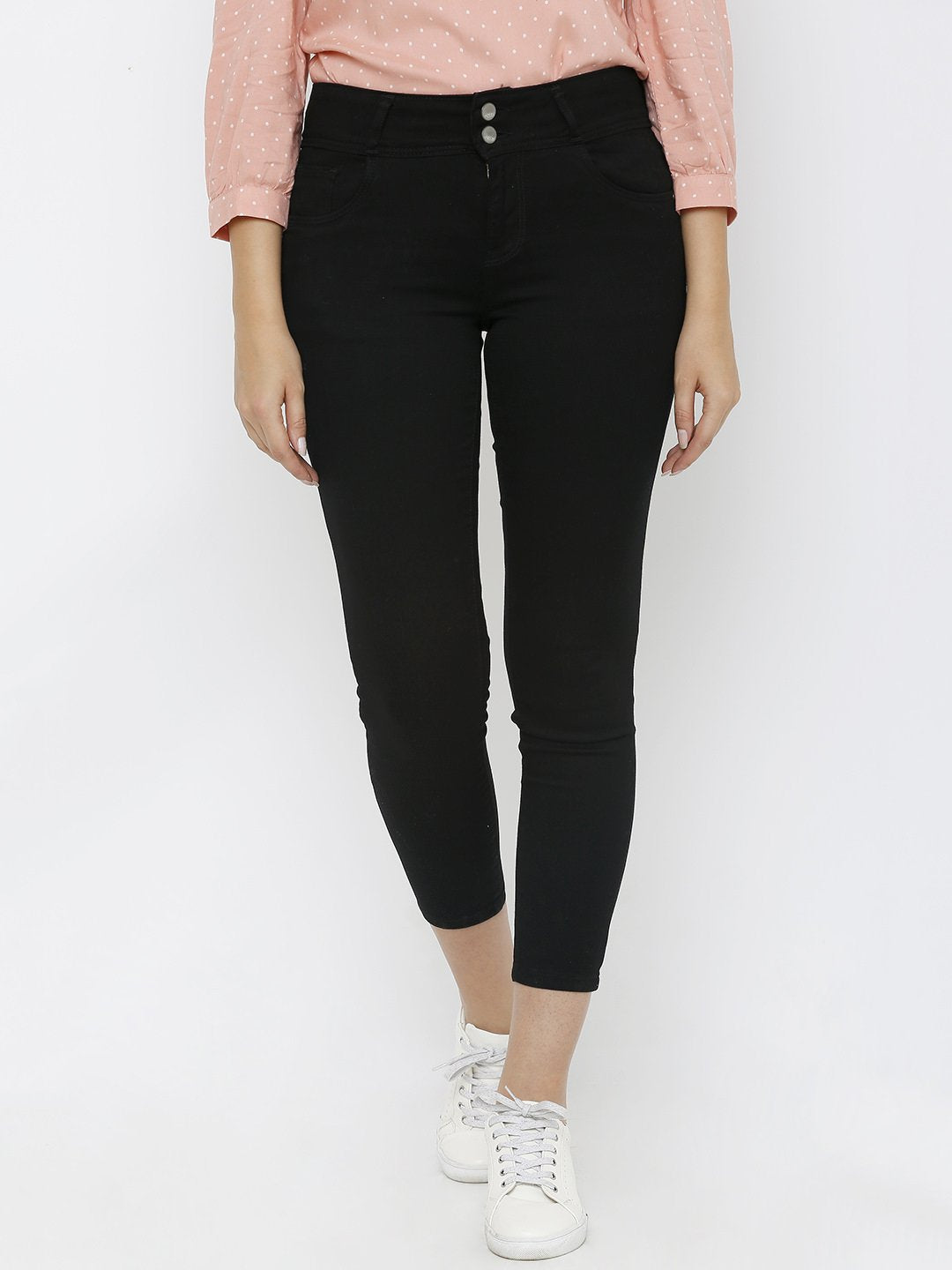 Women Black High-Rise Skinny Jeans