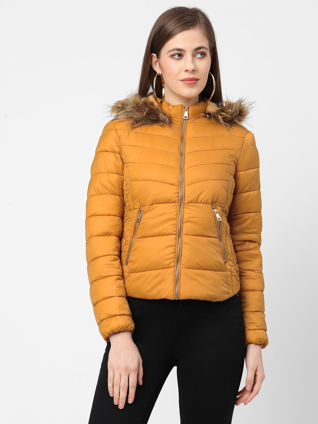 Women Mustard Winter Jacket
