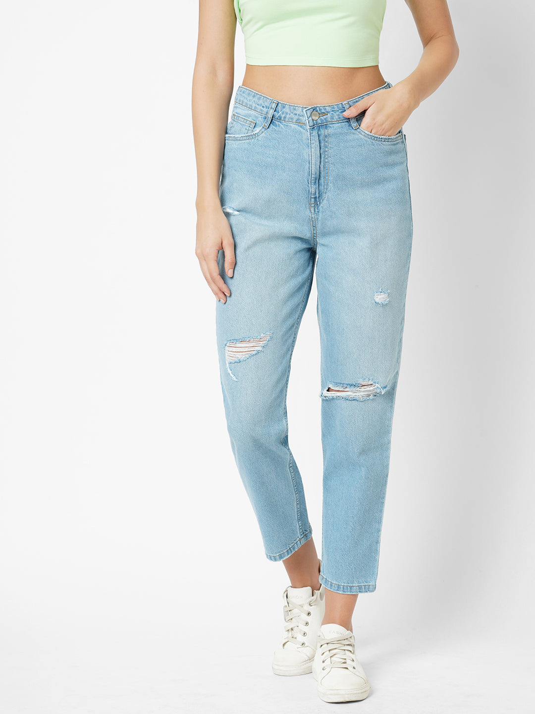 Women High-Rise Mom Fit Jeans