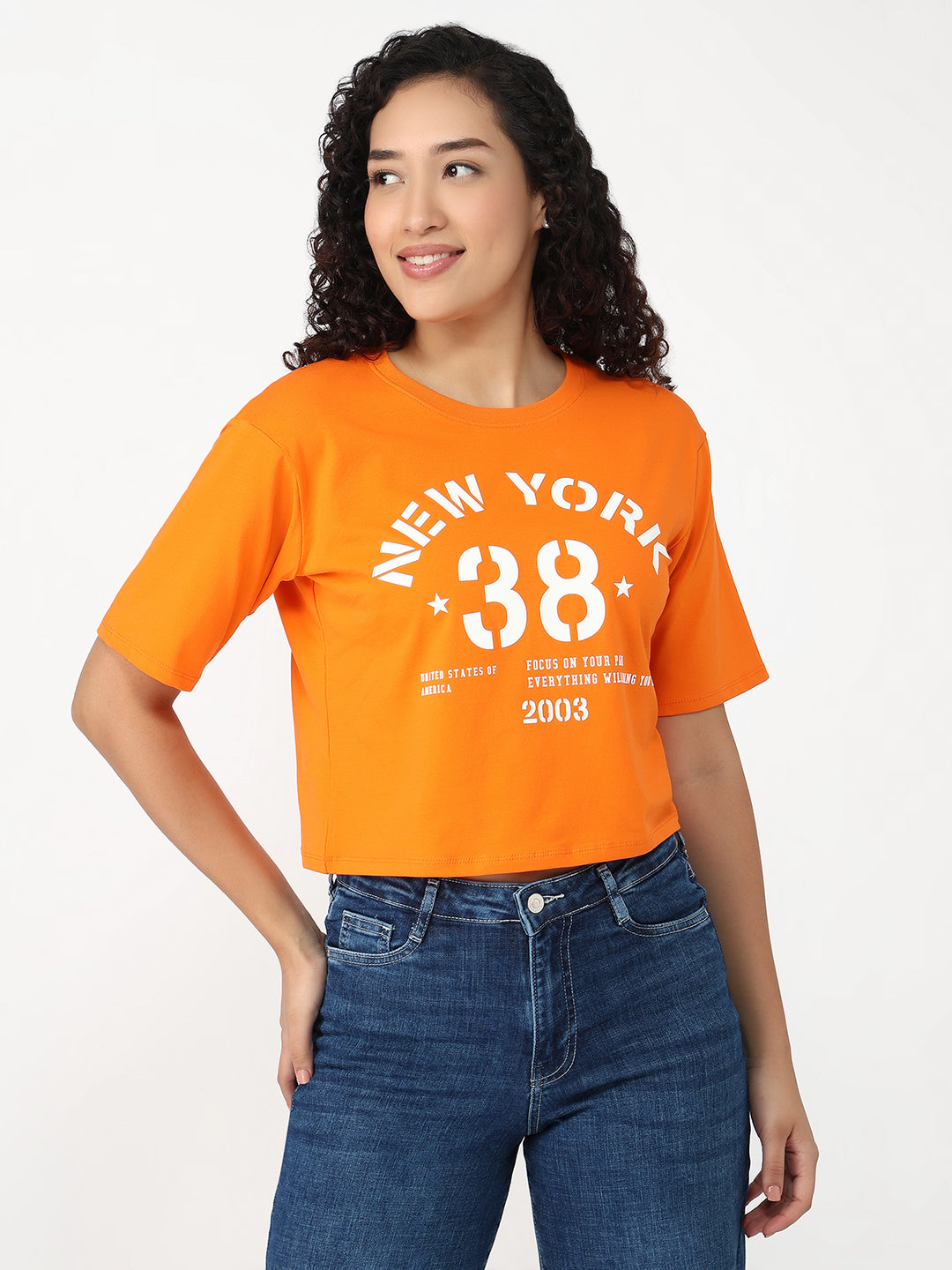 Women Autumn Glory Graphic Crop Tees
