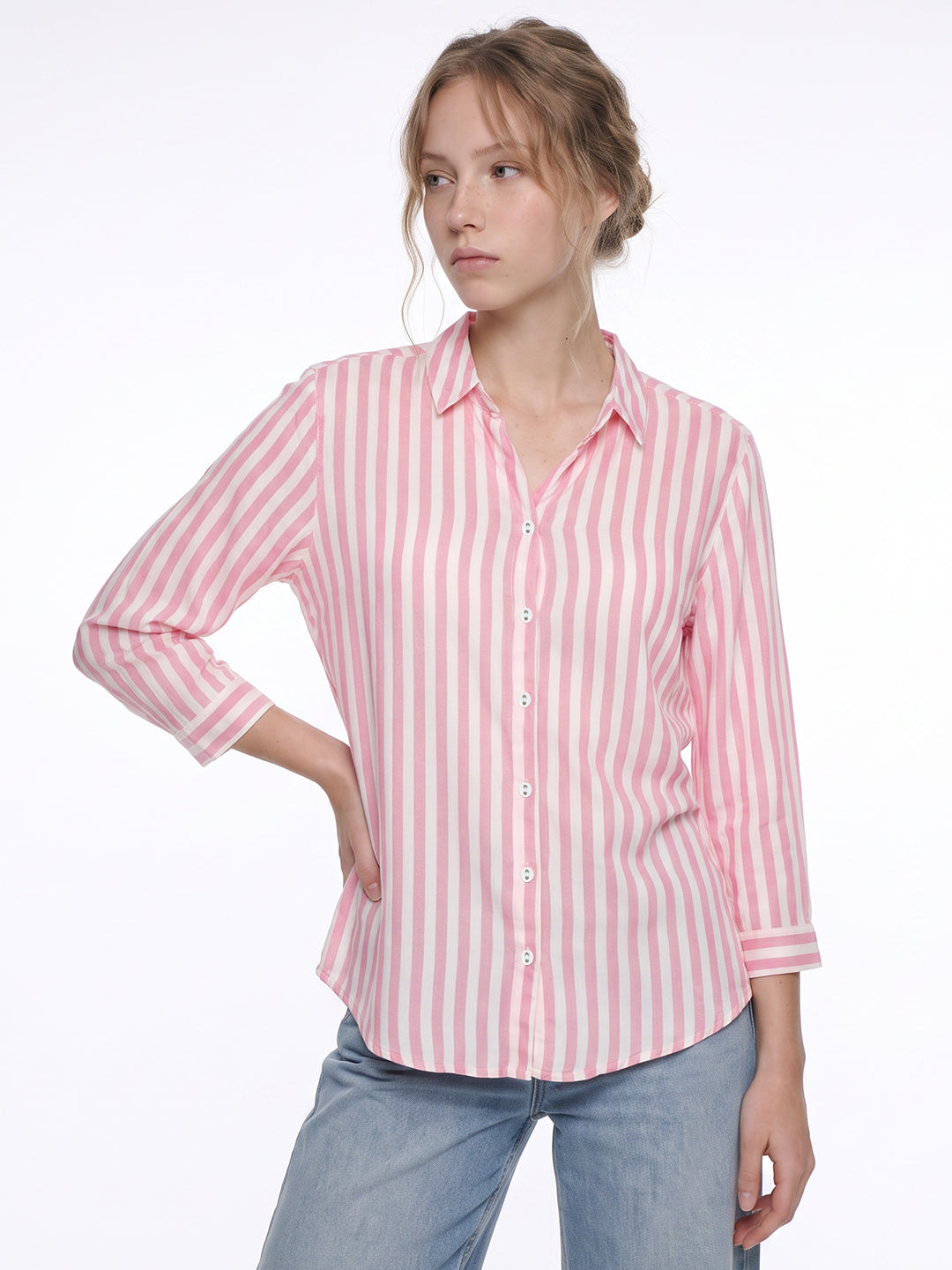 Pink/White Shirt