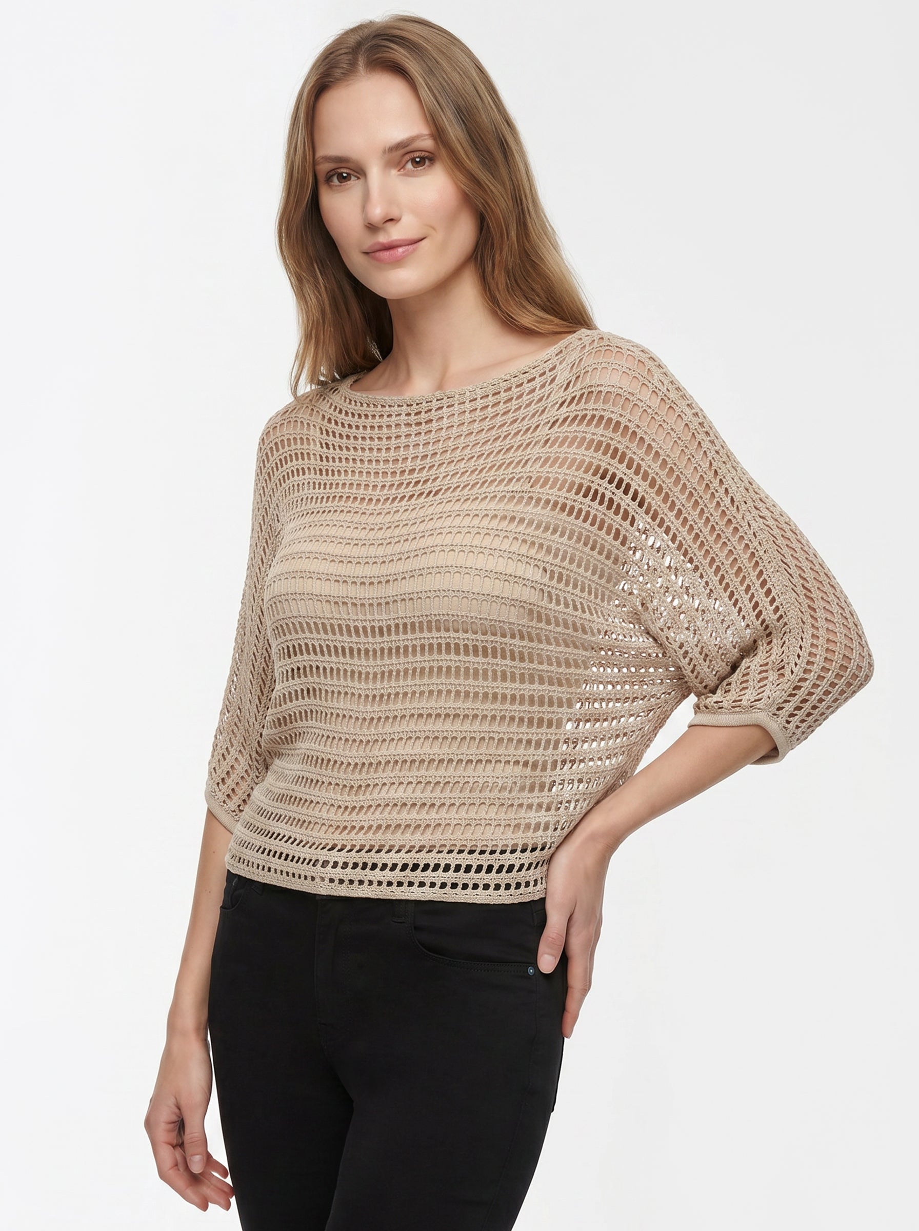 Women Champagne Batsleeve Top