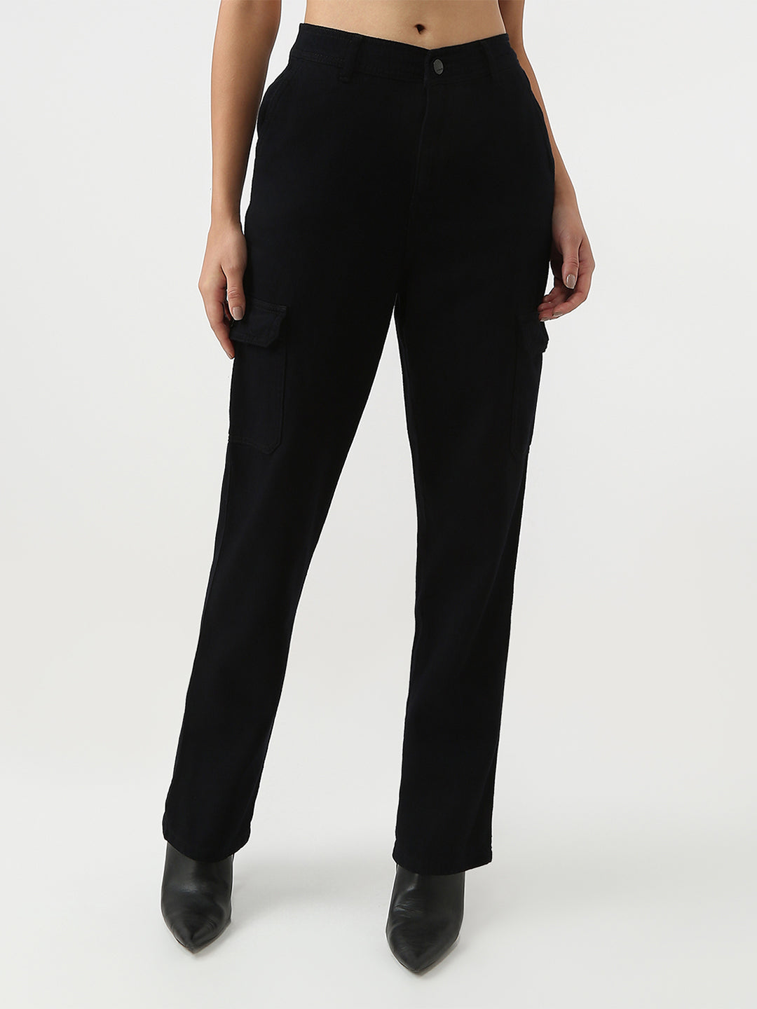 Women High-Rise Loose Fit Cargo