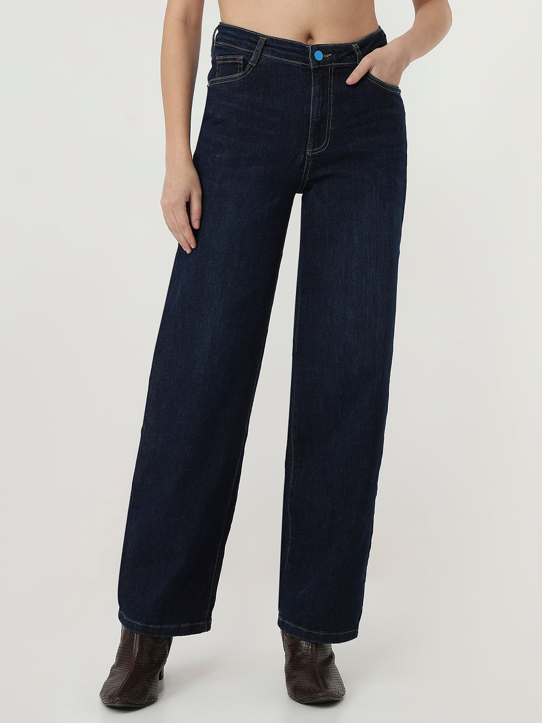Blue High-Rise Baggy Jeans
