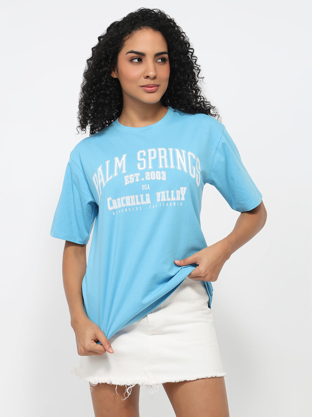 Women Sky Oversized T-Shirt