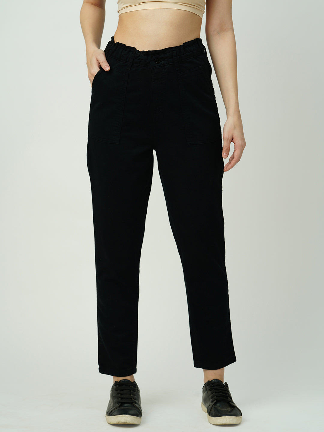 Women Black High-Rise Baggy Fit Jeans