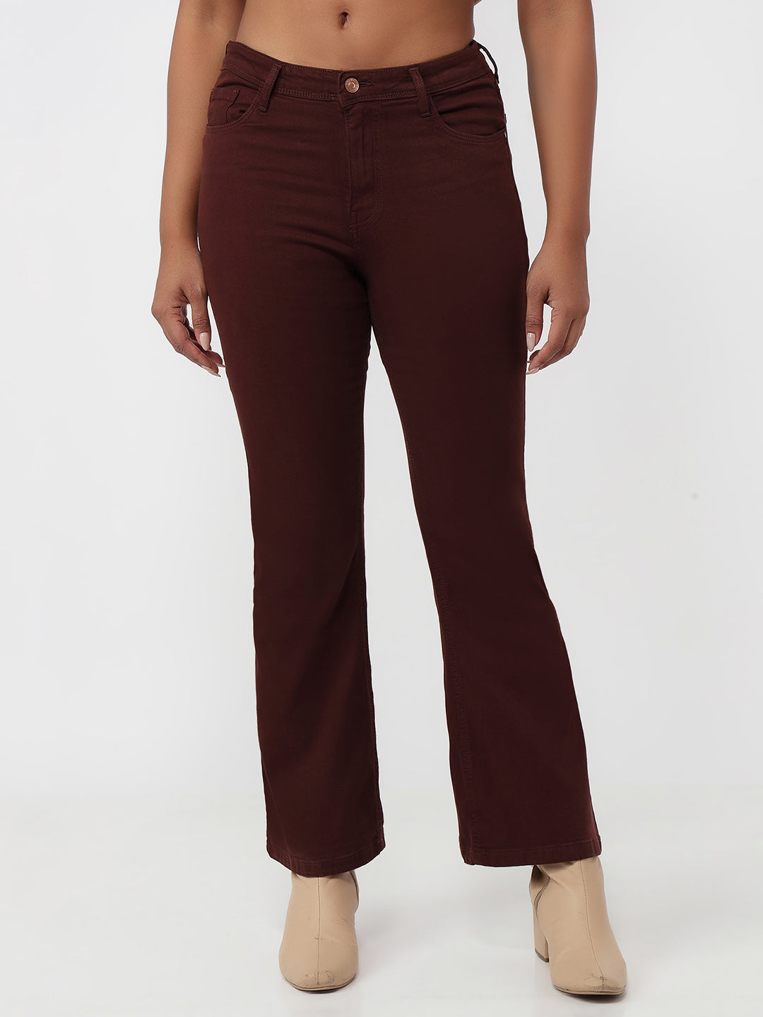 Sepia High-Rise Flare Jeans