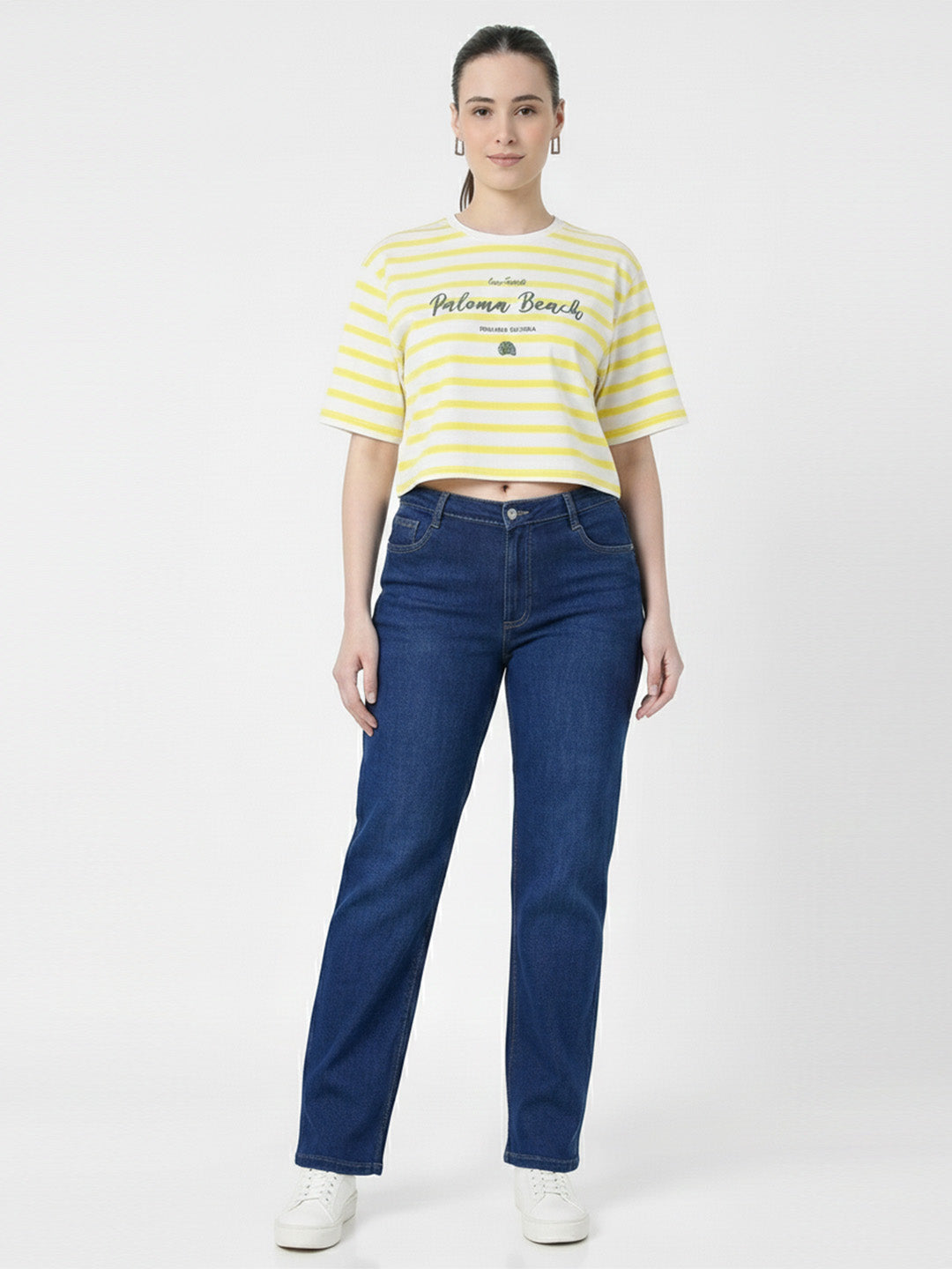 Women Light Blue Slim Straight Fit Jeans