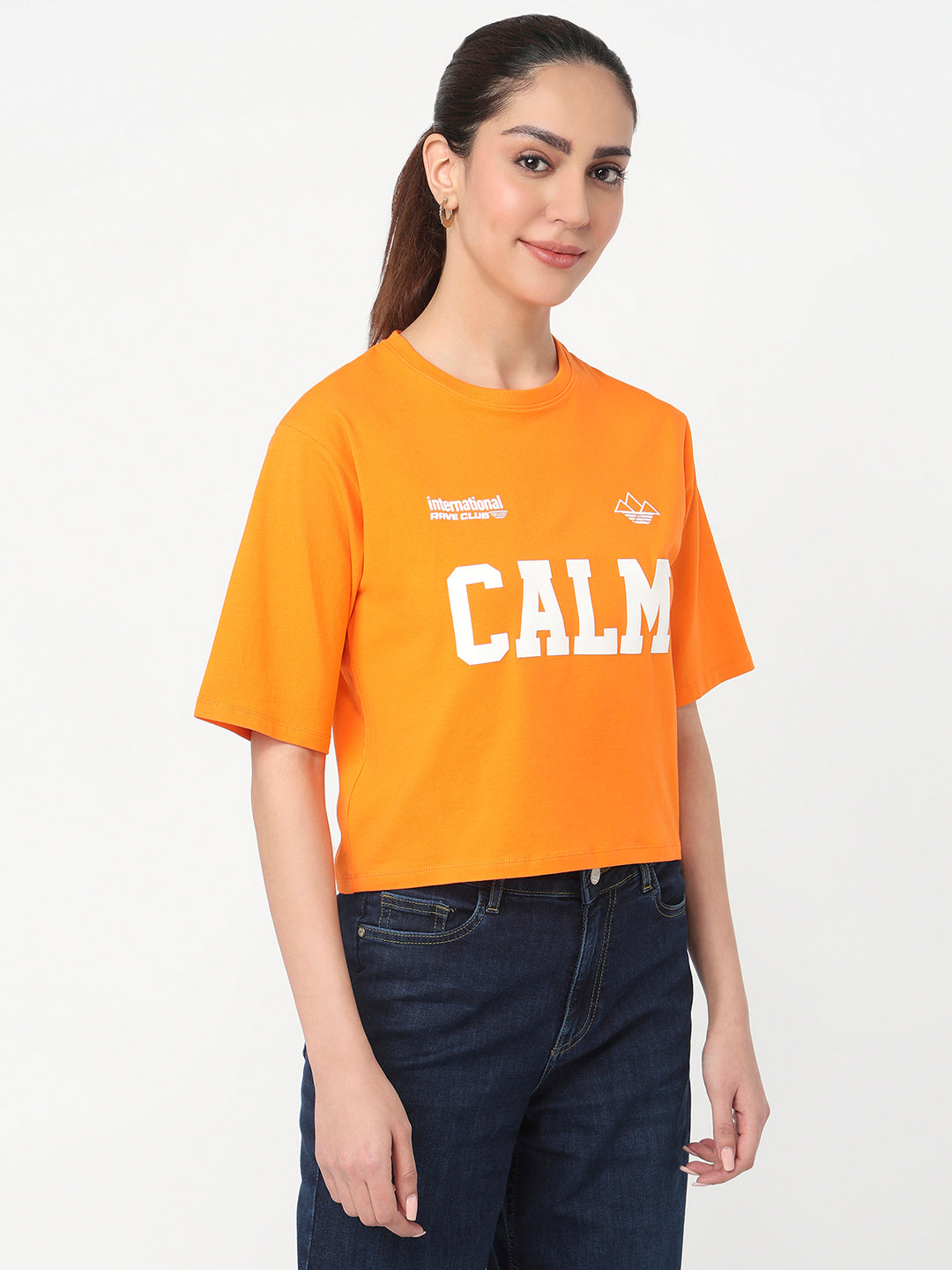 Women Autumn Glory Graphic Crop Tees