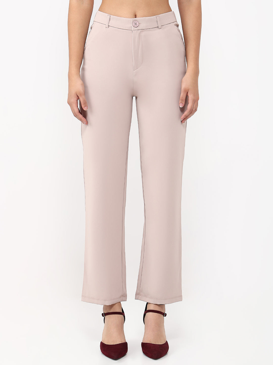Women Fawn Loose Straight Trousers