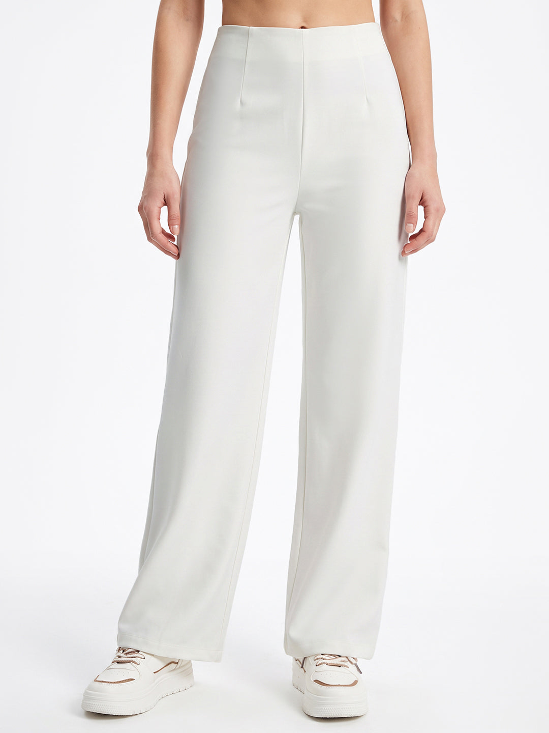 Off White Wide Leg Treggings