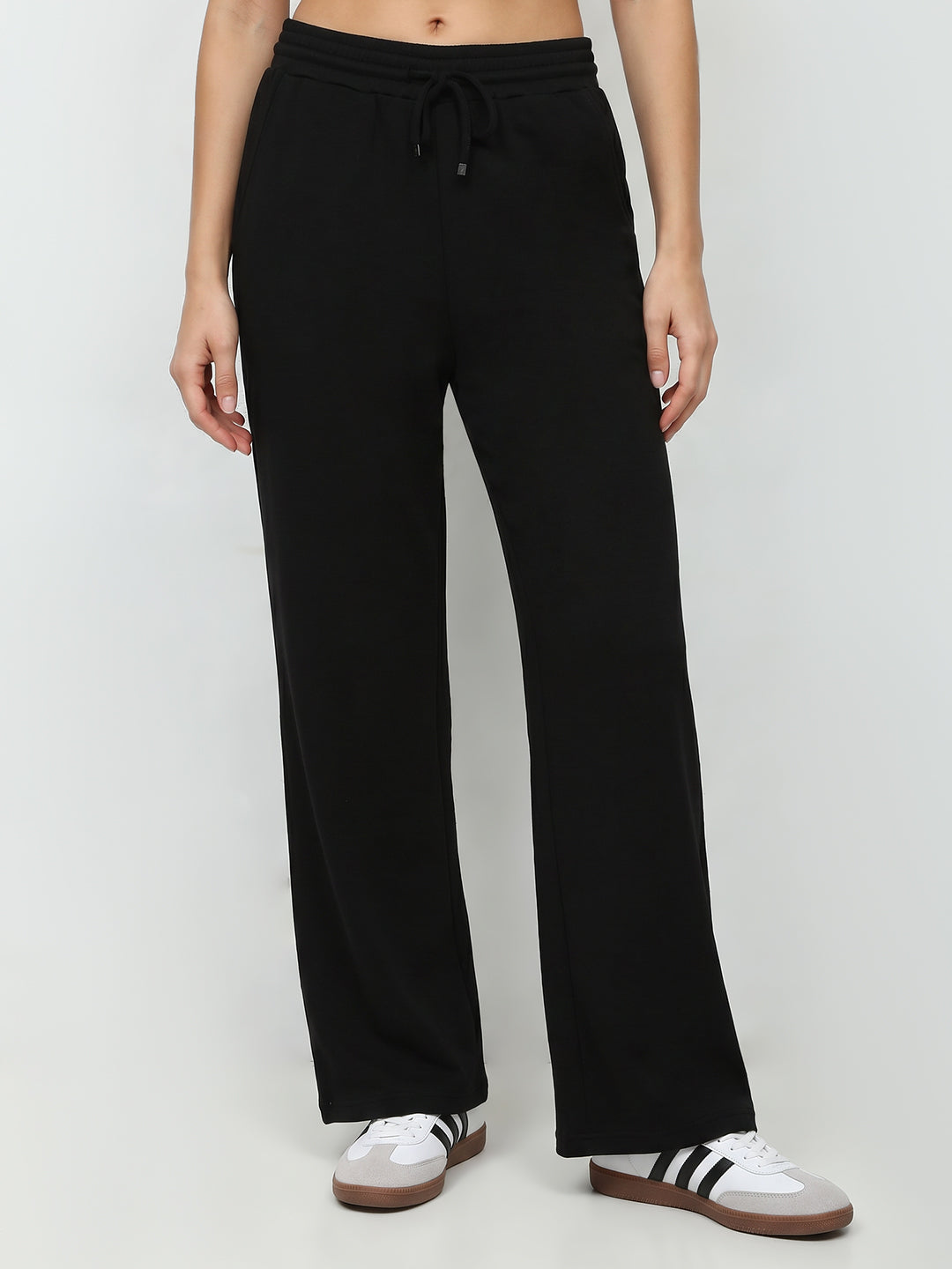 Women Black Mid-Rise Jogger