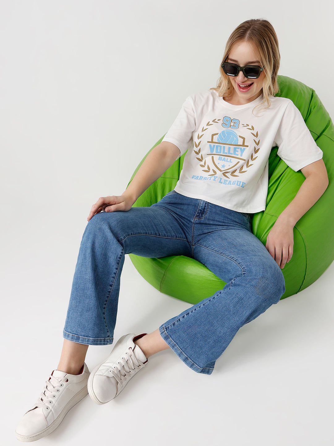 Women Blue High-Rise Flare Jeans