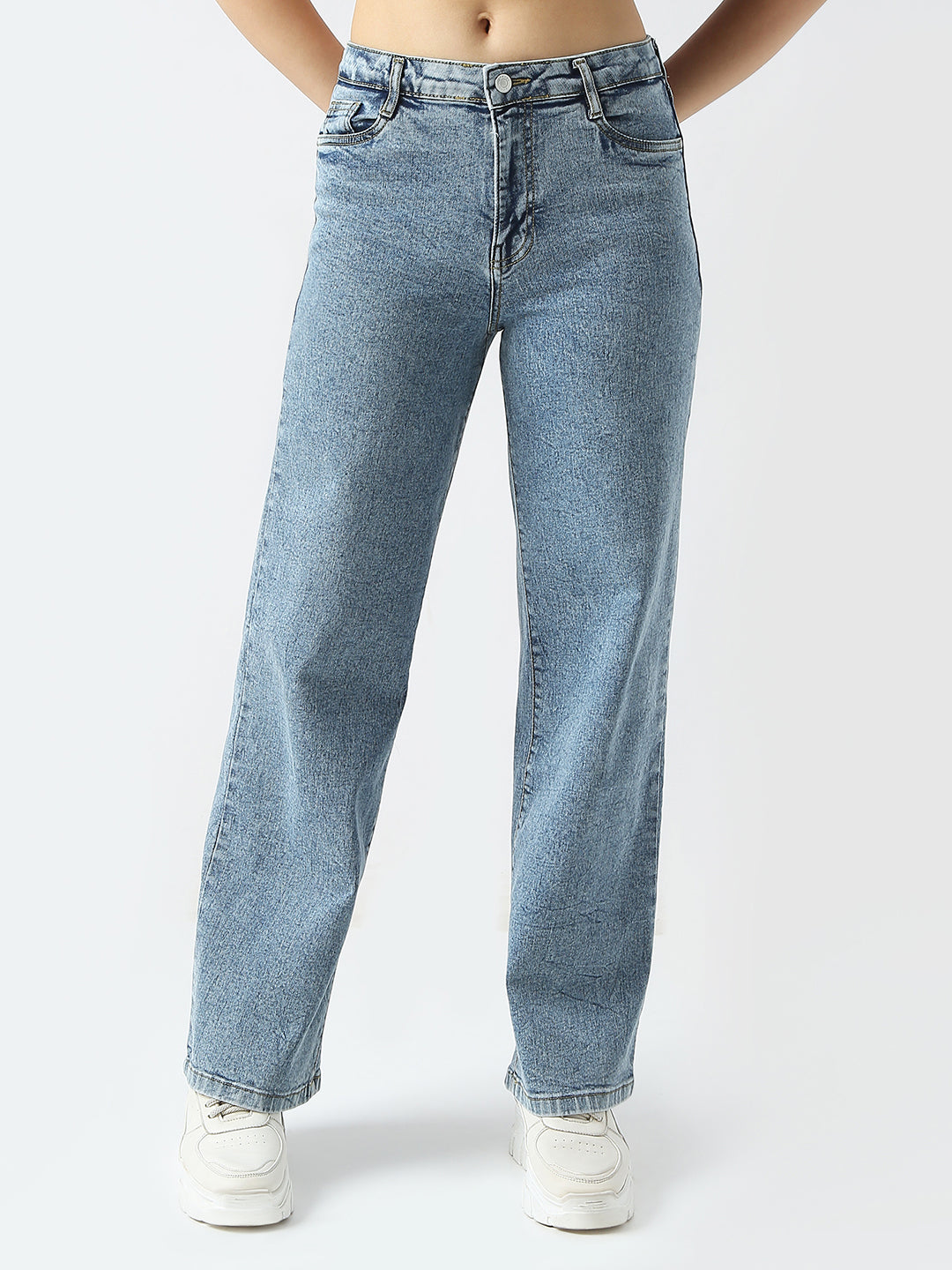 Women High-Rise Wide Leg Jeans