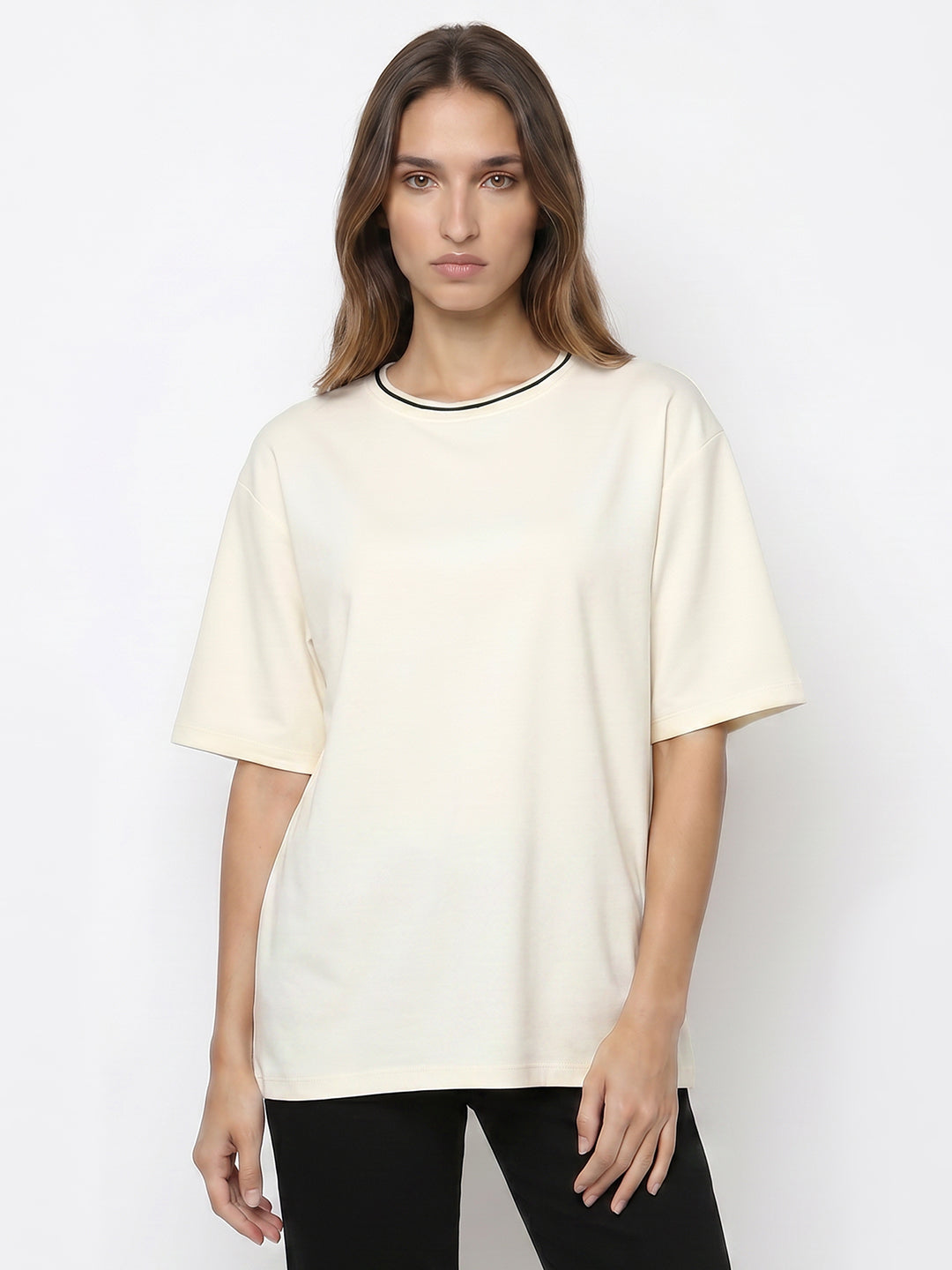 Women Ivory Oversized T-Shirt