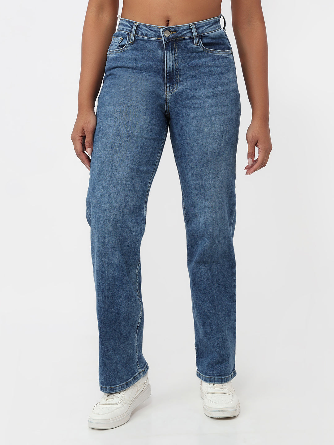 Blue High-Rise Baggy Jeans
