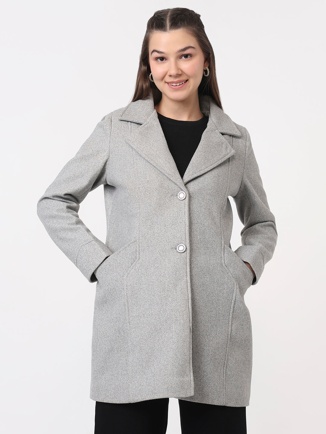 Women Light Grey Coat